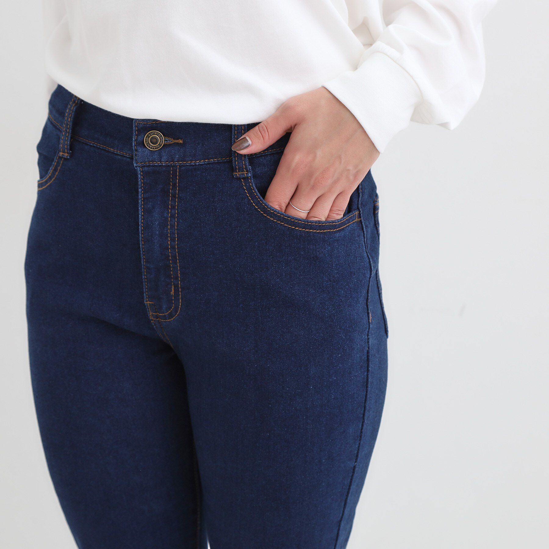 SHOO･LA･RUE「【SS-LL】ストレッチ デニムスキニーパンツ」|デニム|