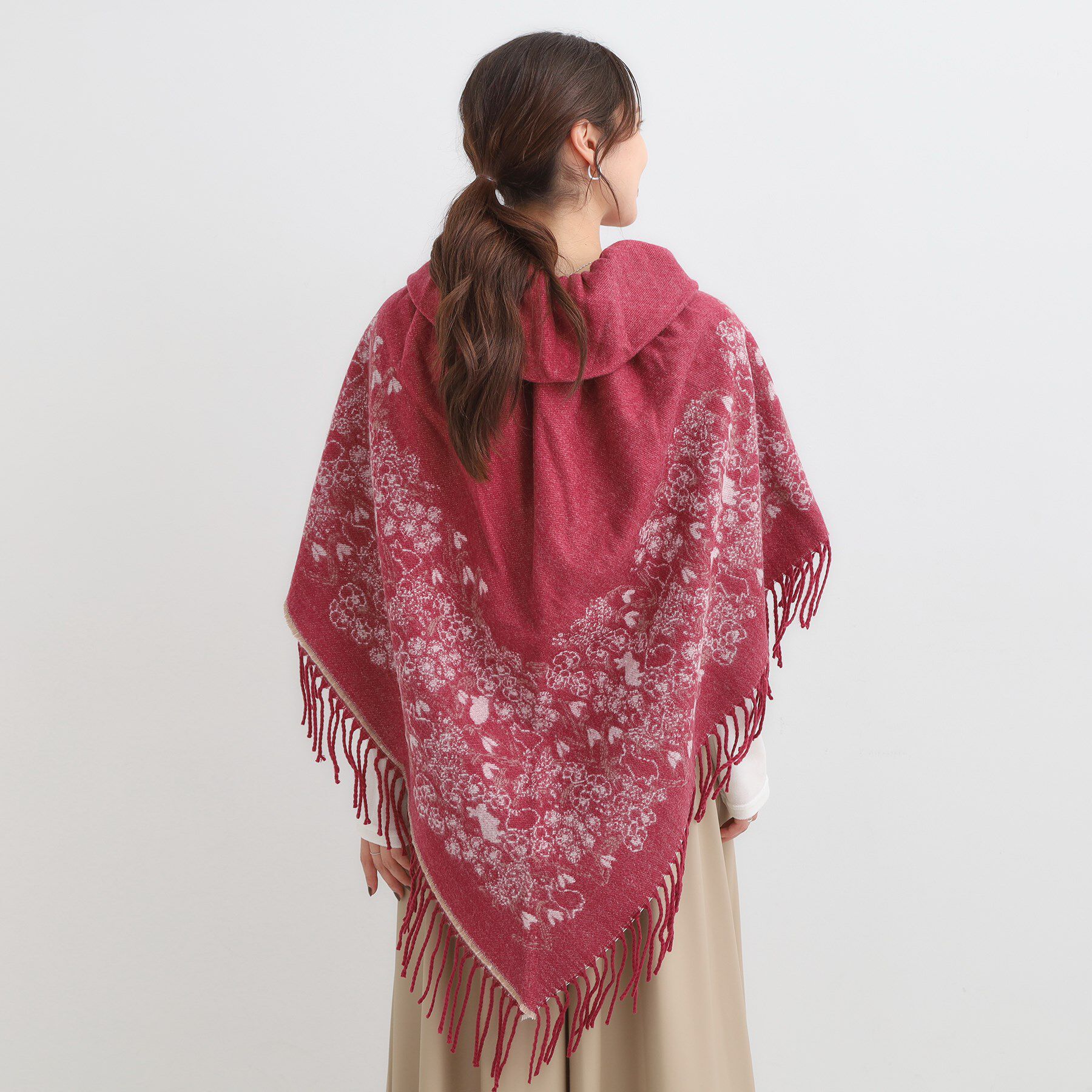 SHOO･LA･RUE「【リバーシブル】心もほっこり アニマル柄ポンチョ」|ポンチョ・ケープ|