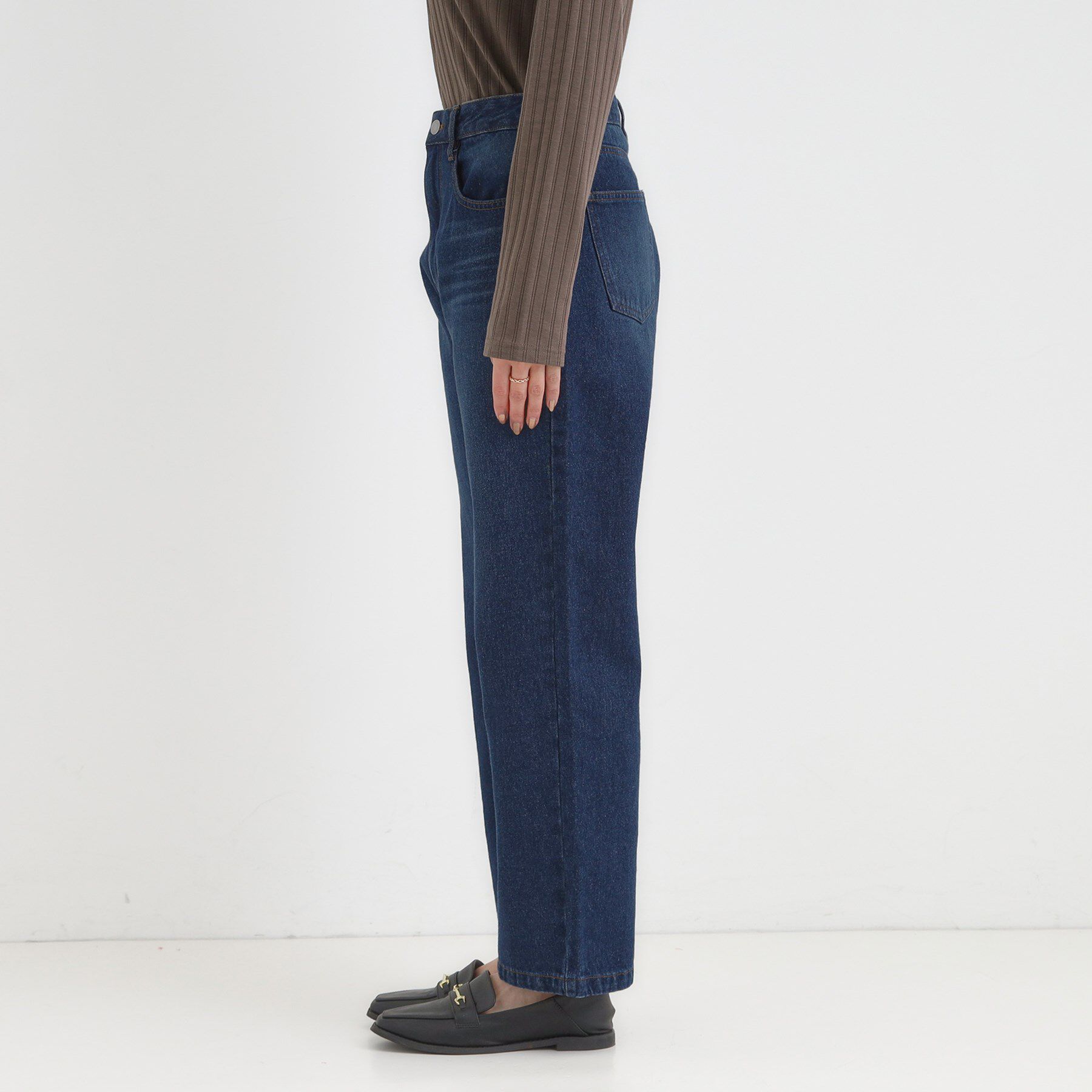 SHOO･LA･RUE「【S-LL】大人カジュアルに 柔らかデニムテーパードパンツ」|デニム|