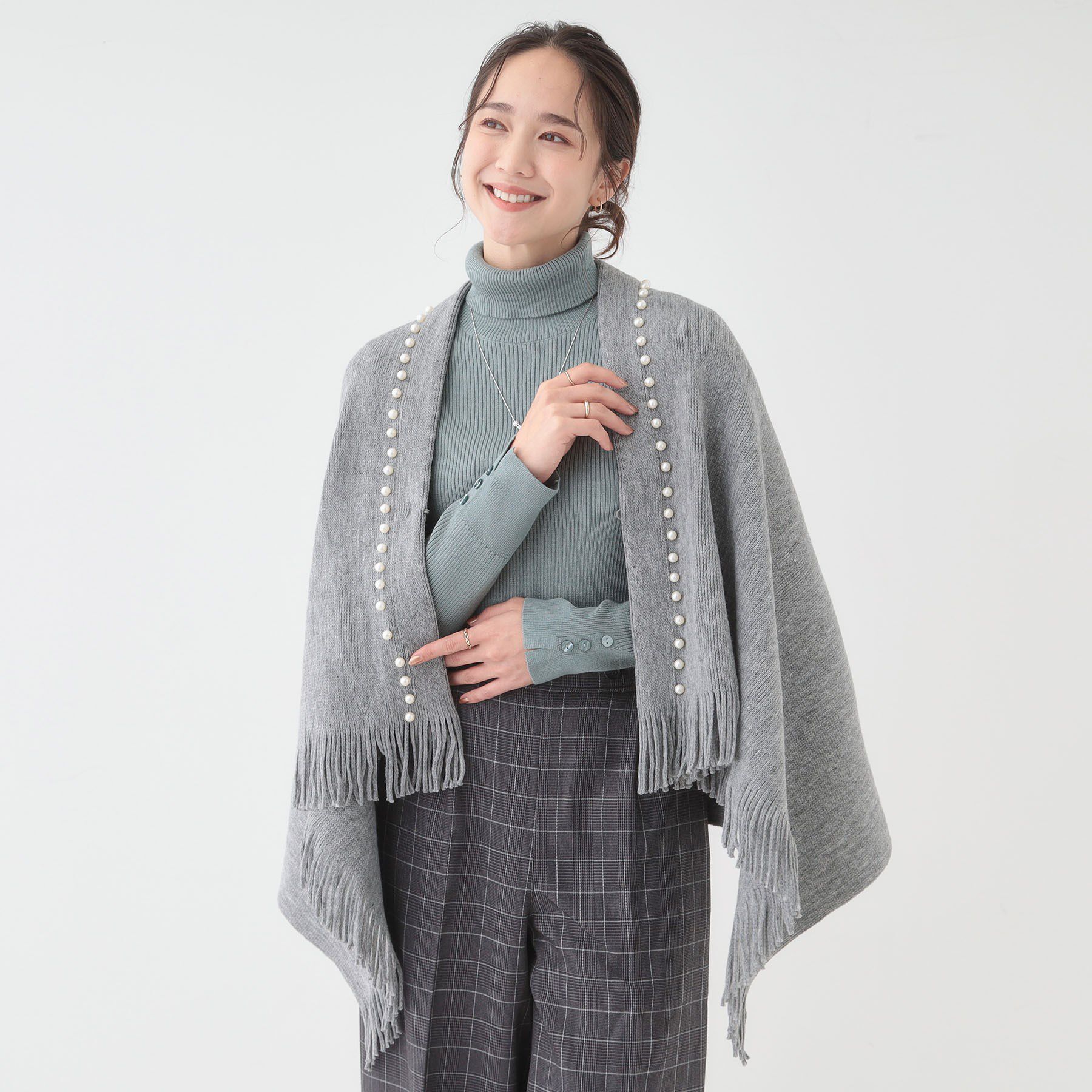 SHOO･LA･RUE「パール調ラインケープ」|その他|