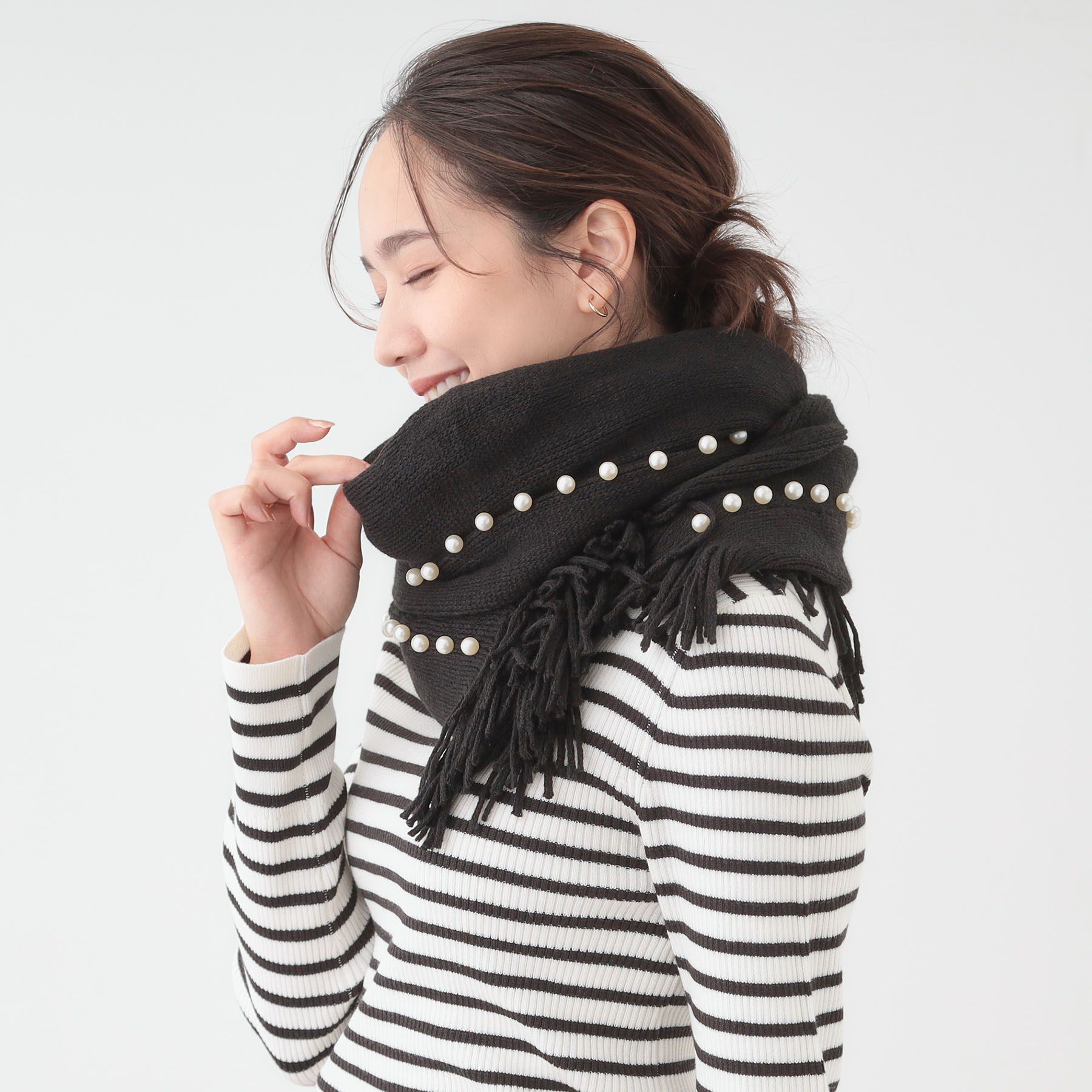 SHOO･LA･RUE「パール調ラインケープ」|その他|