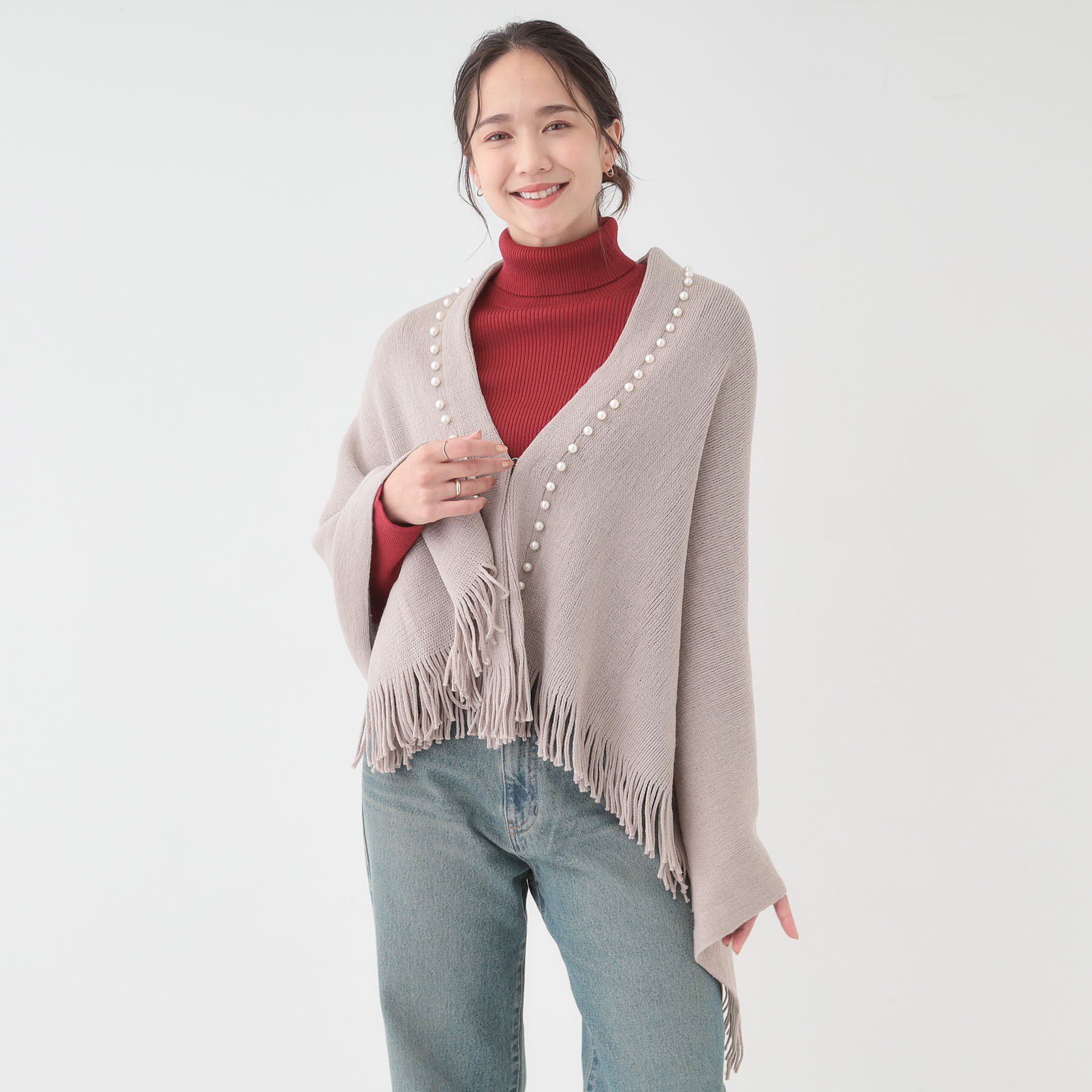 SHOO･LA･RUE「パール調ラインケープ」|その他|