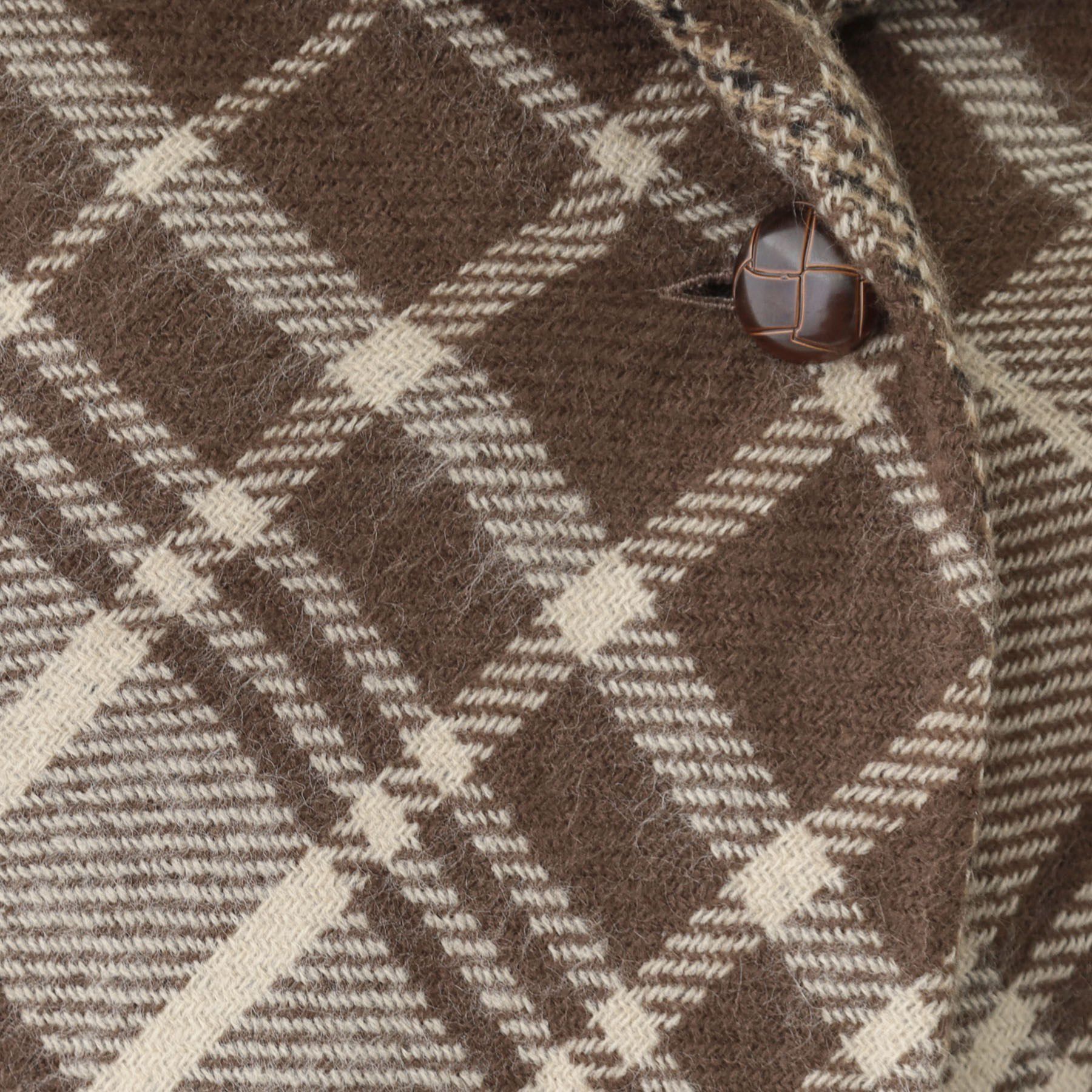 SHOO･LA･RUE「【リバーシブル】襟元ギャザー チェックポンチョ」|ポンチョ・ケープ|