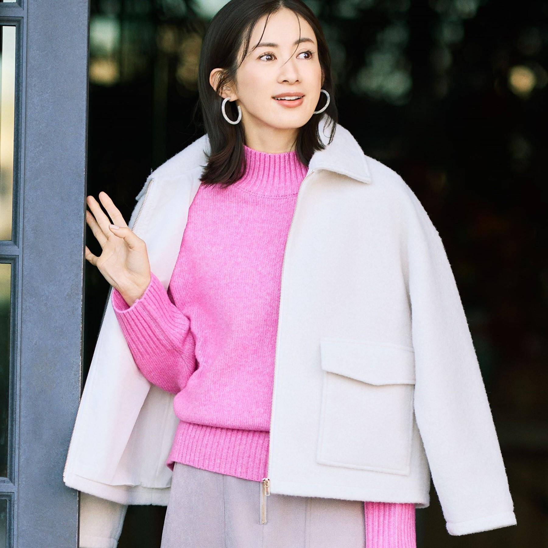 SHOO･LA･RUE「【S-LL】大人カジュアルコーデに 襟付きZIPブルゾン」|ブルゾン・スタジャン|