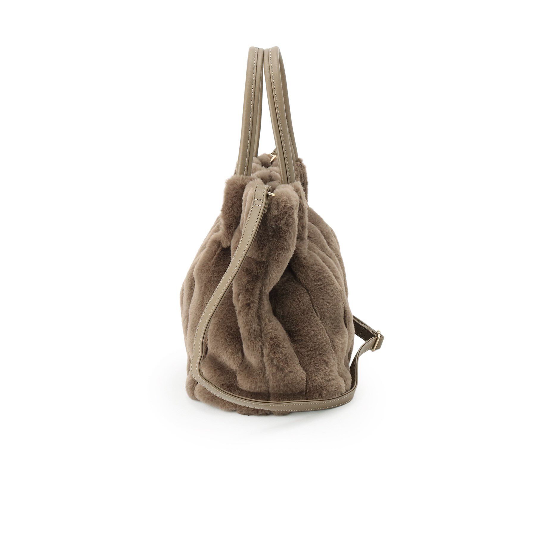 SHOO･LA･RUE「【高レビュー/2WAY】きれい見えで上品な ストライプファートートバッグ」|トートバッグ|