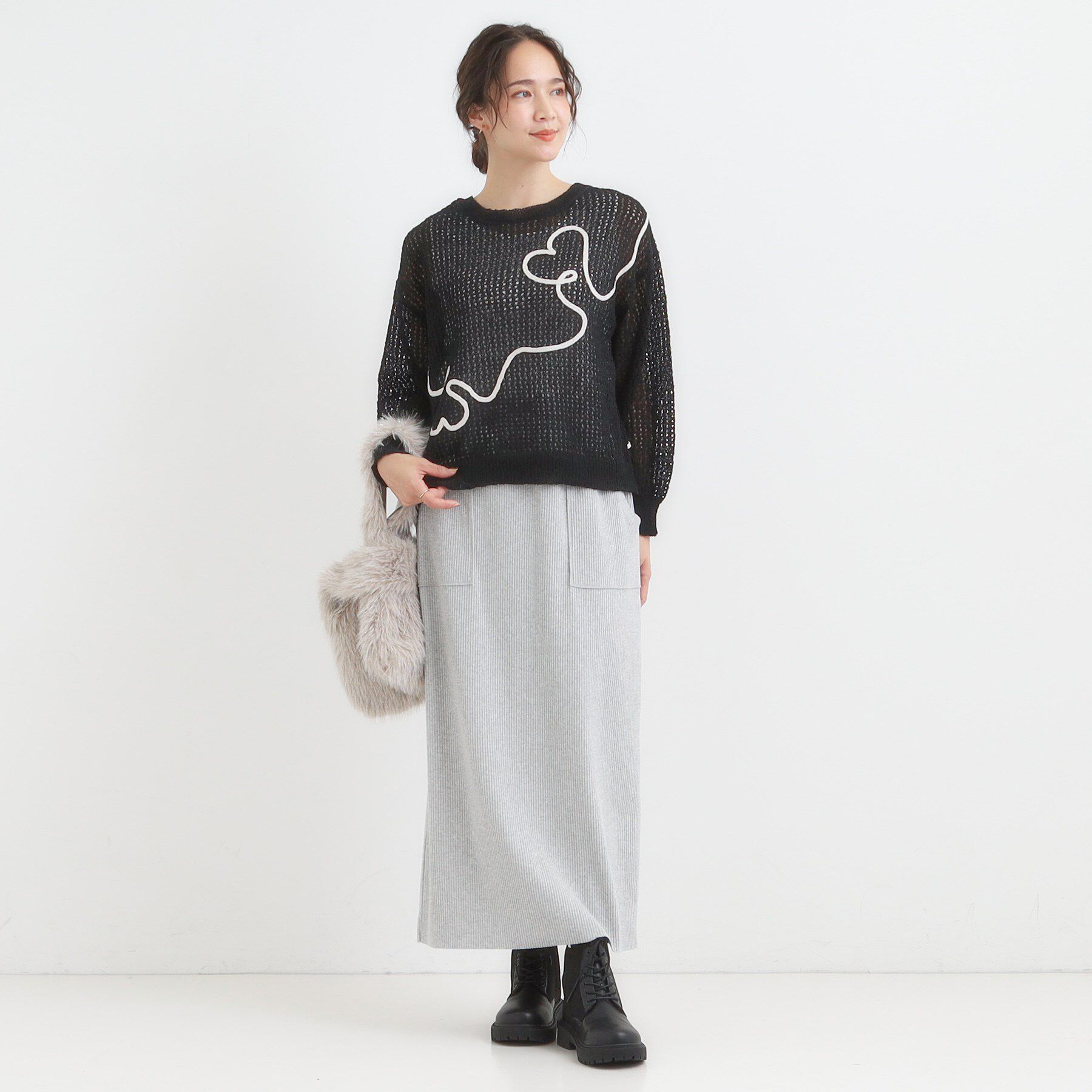 SHOO･LA･RUE「コード刺繍アソートメッシュカーディガン」|カーディガン|