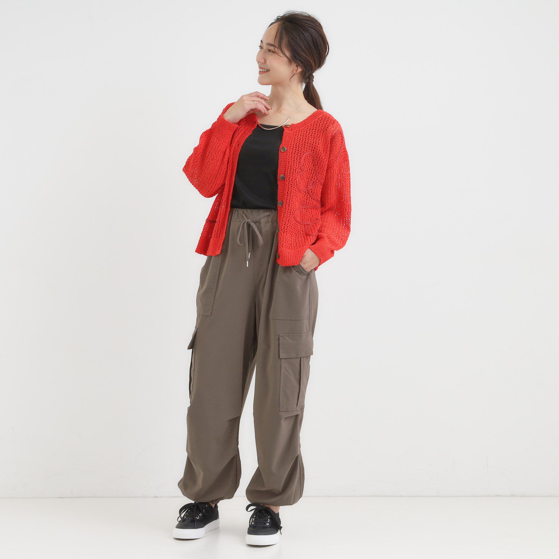 SHOO･LA･RUE「コード刺繍アソートメッシュカーディガン」|カーディガン|