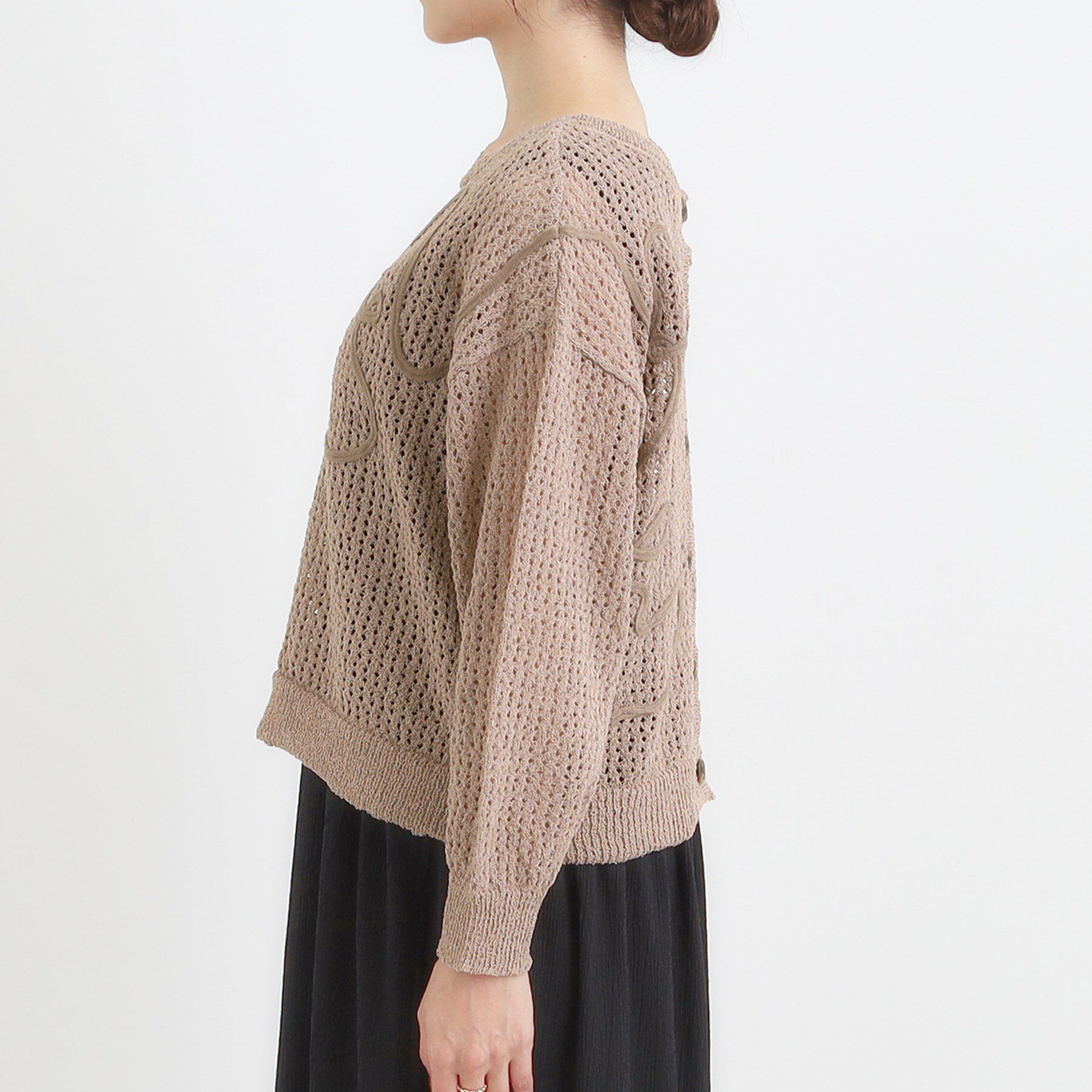 SHOO･LA･RUE「コード刺繍アソートメッシュカーディガン」|カーディガン|