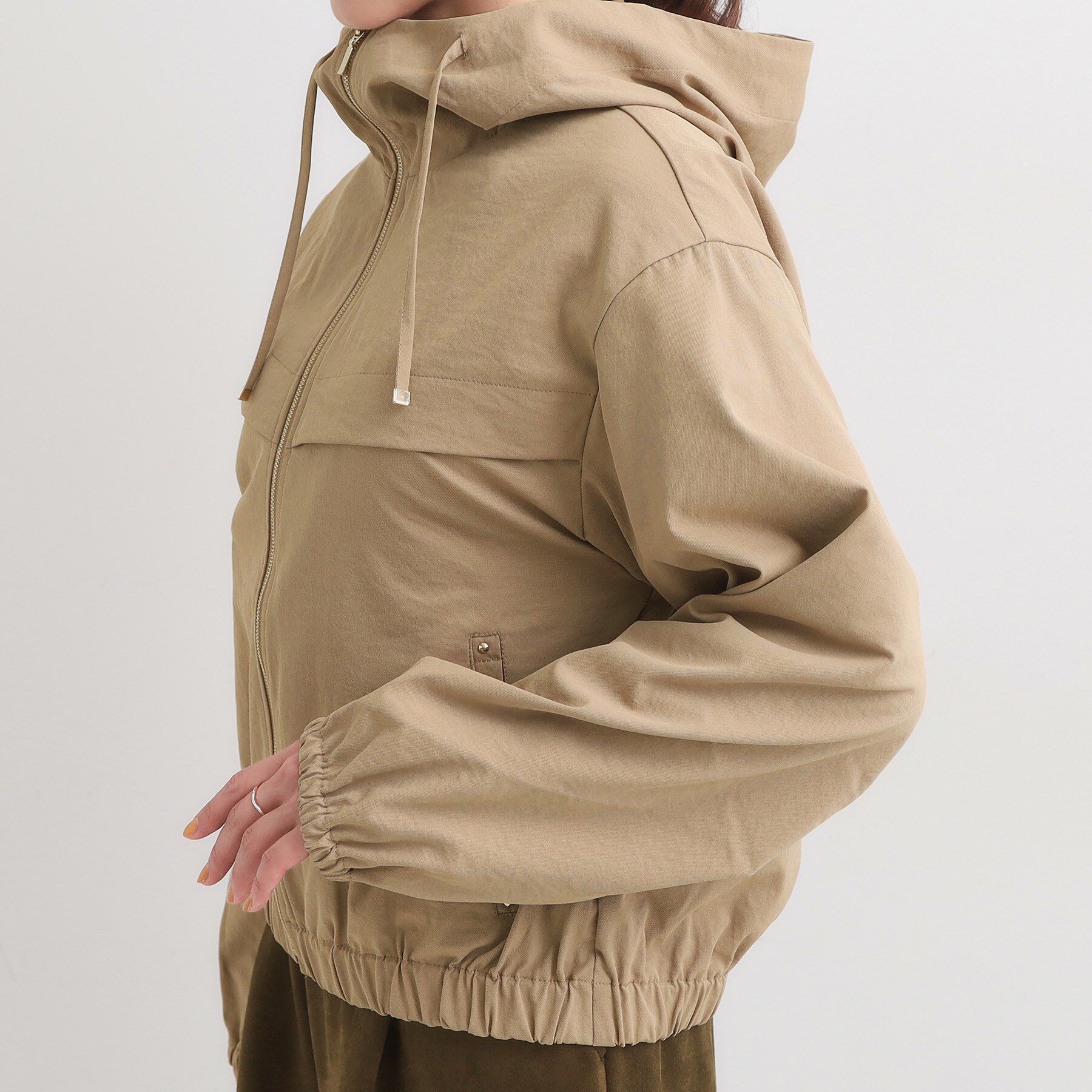 SHOO･LA･RUE「【S-LL】気楽にさらりと羽織れる　大人のフードブルゾン」|ブルゾン・スタジャン|