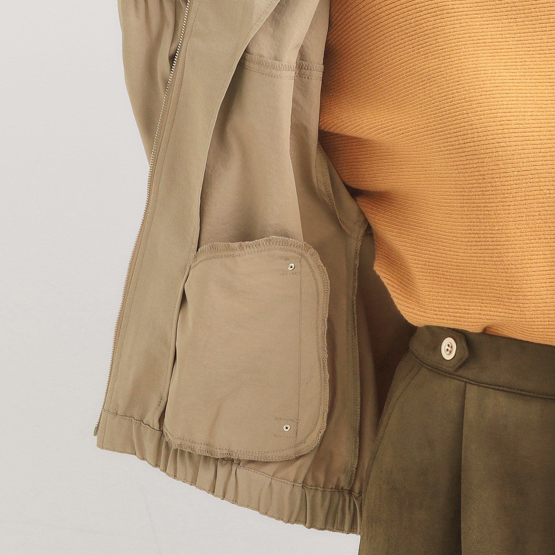 SHOO･LA･RUE「【S-LL】気楽にさらりと羽織れる　大人のフードブルゾン」|ブルゾン・スタジャン|