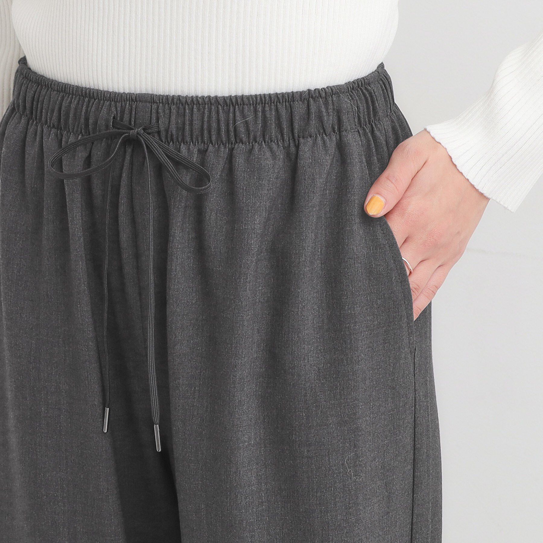 SHOO･LA･RUE「【S-LL/体型カバー】上品なとろみが魅力 イージーワイドパンツ」|その他|