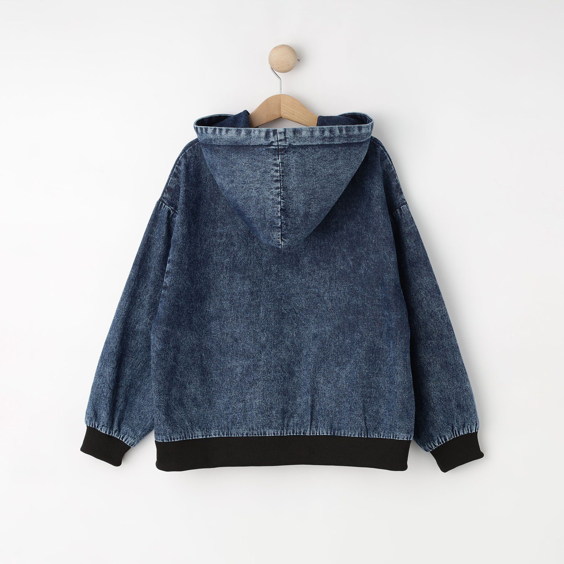 SHOO･LA･RUE「【130-150cm】デニムフードブルゾン」|ブルゾン・スタジャン|