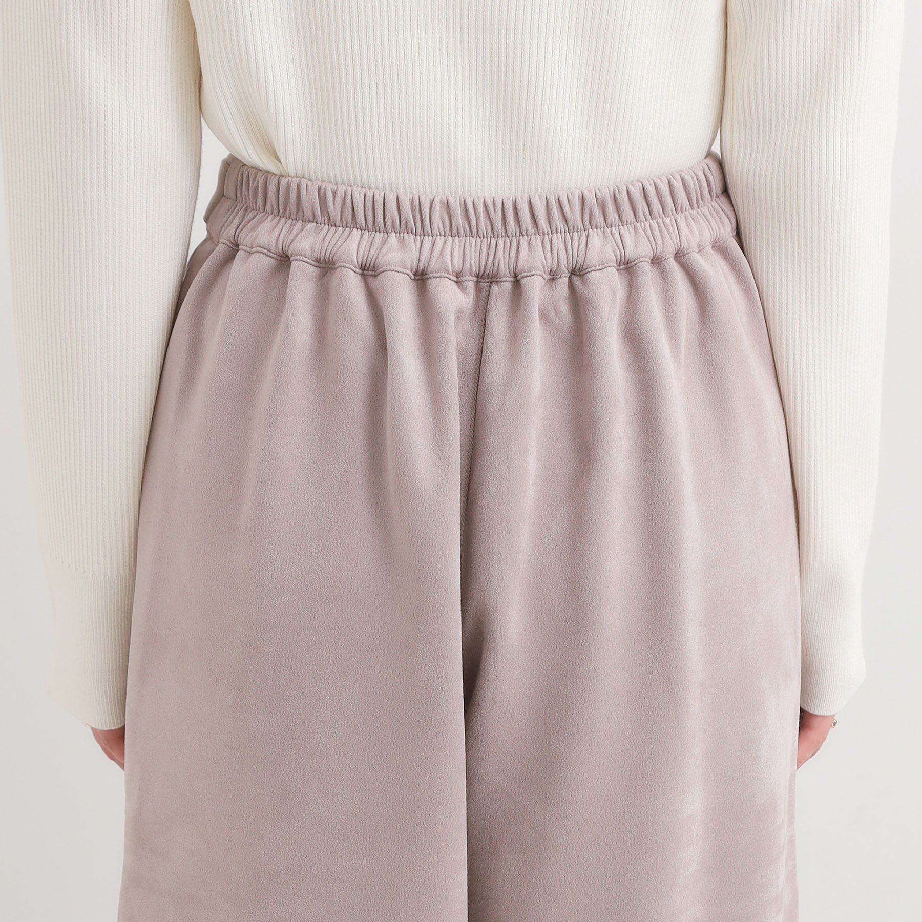 SHOO･LA･RUE「【洗濯機可/S-LL】やわらかスエード調ガウチョパンツ」|その他|