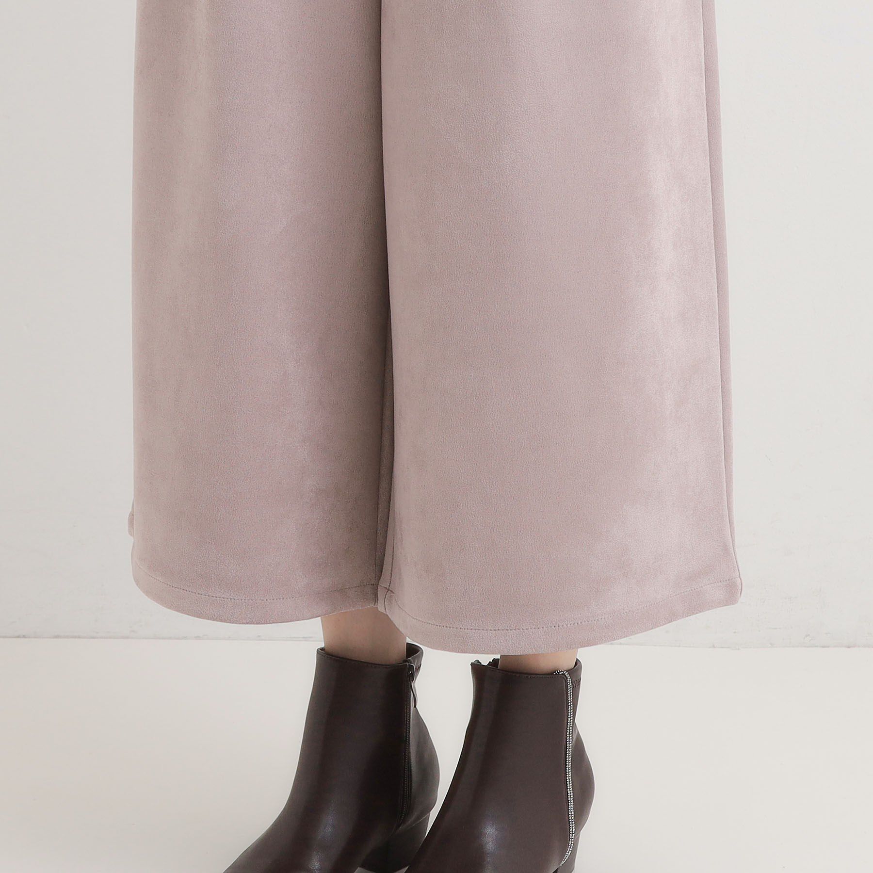 SHOO･LA･RUE「【洗濯機可/S-LL】やわらかスエード調ガウチョパンツ」|その他|