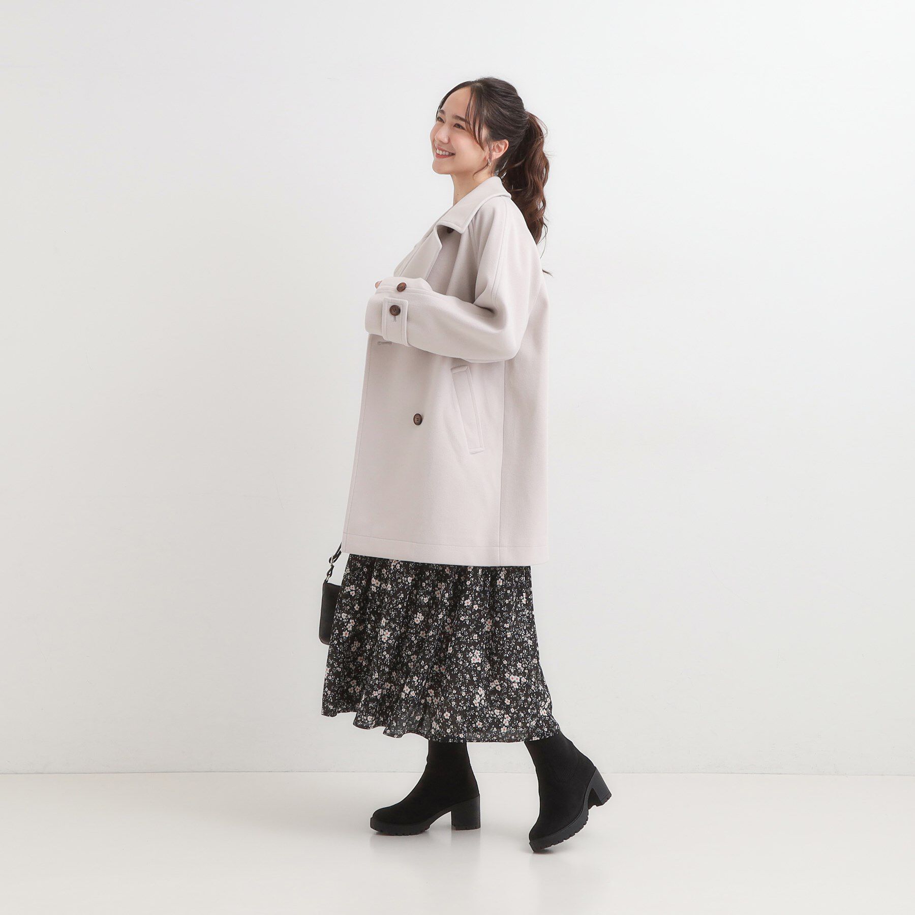 SHOO･LA･RUE「ヒールアップ はきぐちニットブーツ」|ショートブーツ|