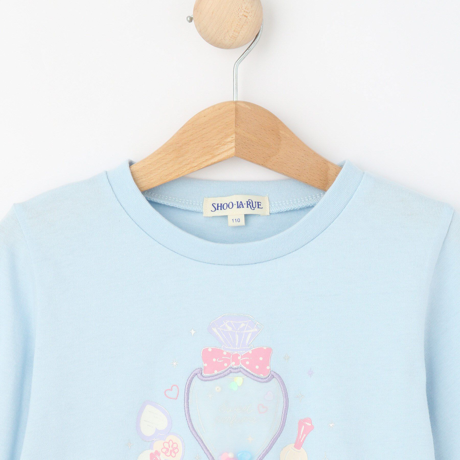 SHOO･LA･RUE「【100-150cm】オーガンジーモチーフ使いロンT」|Tシャツ・カットソー|