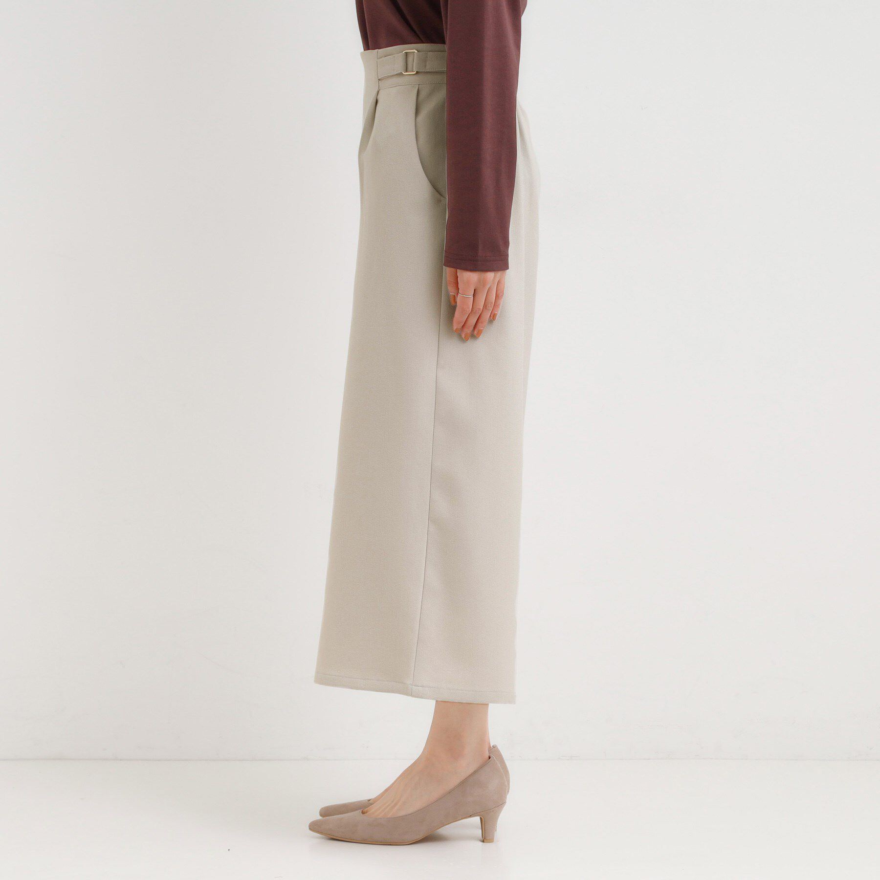 SHOO･LA･RUE「【S-LL】ウエストデザインガウチョパンツ」|その他|