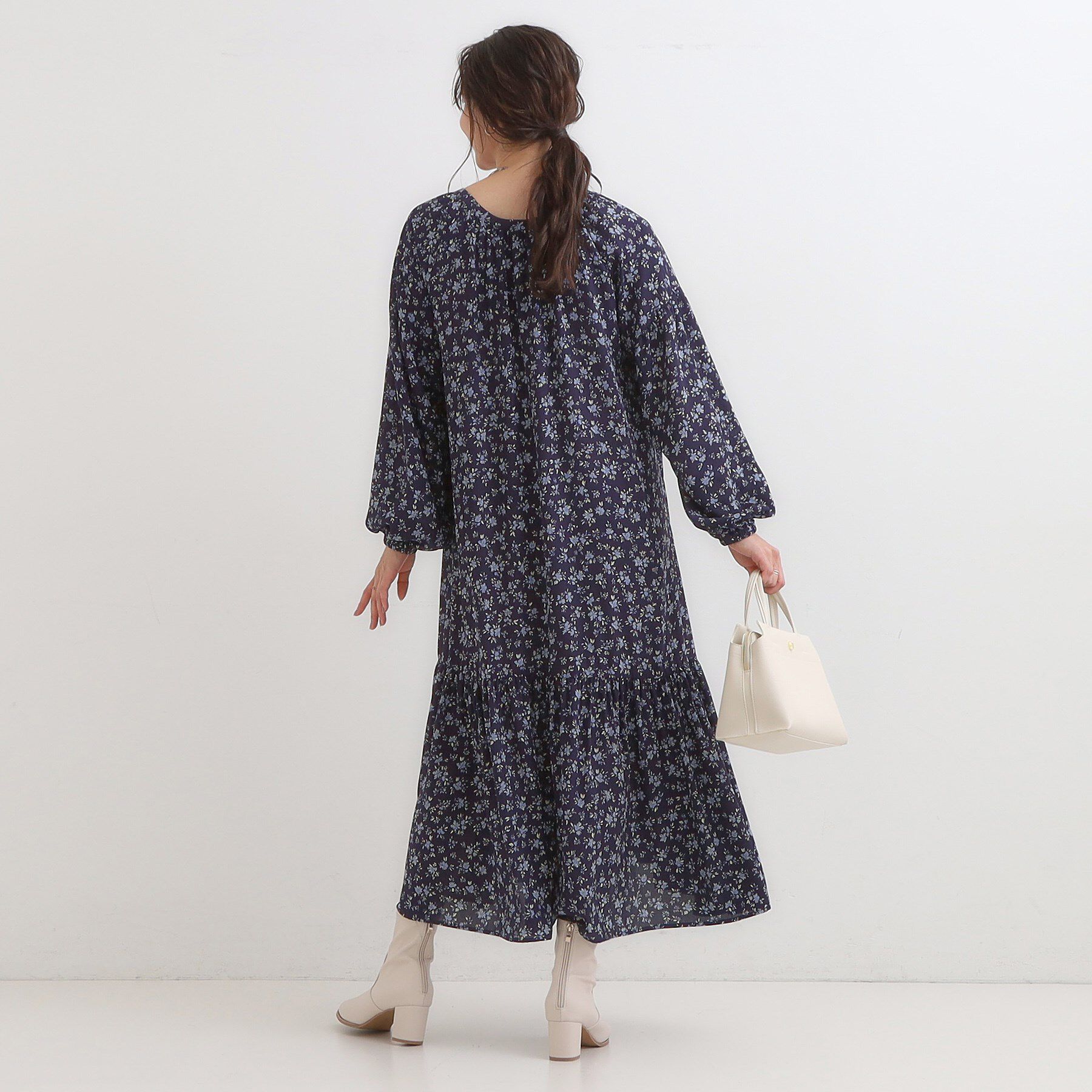 SHOO･LA･RUE「【前後2WAY】1枚で着映える フラワープリント マキシワンピース」|ワンピース|