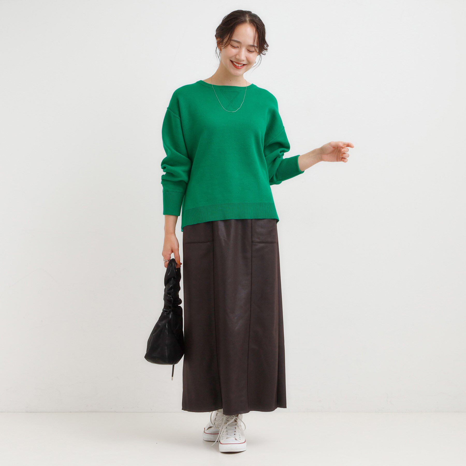 SHOO･LA･RUE「【洗濯機可/ちくちくしにくい】大人カジュアルを叶える スウェットライクニット」|ニット・セーター|