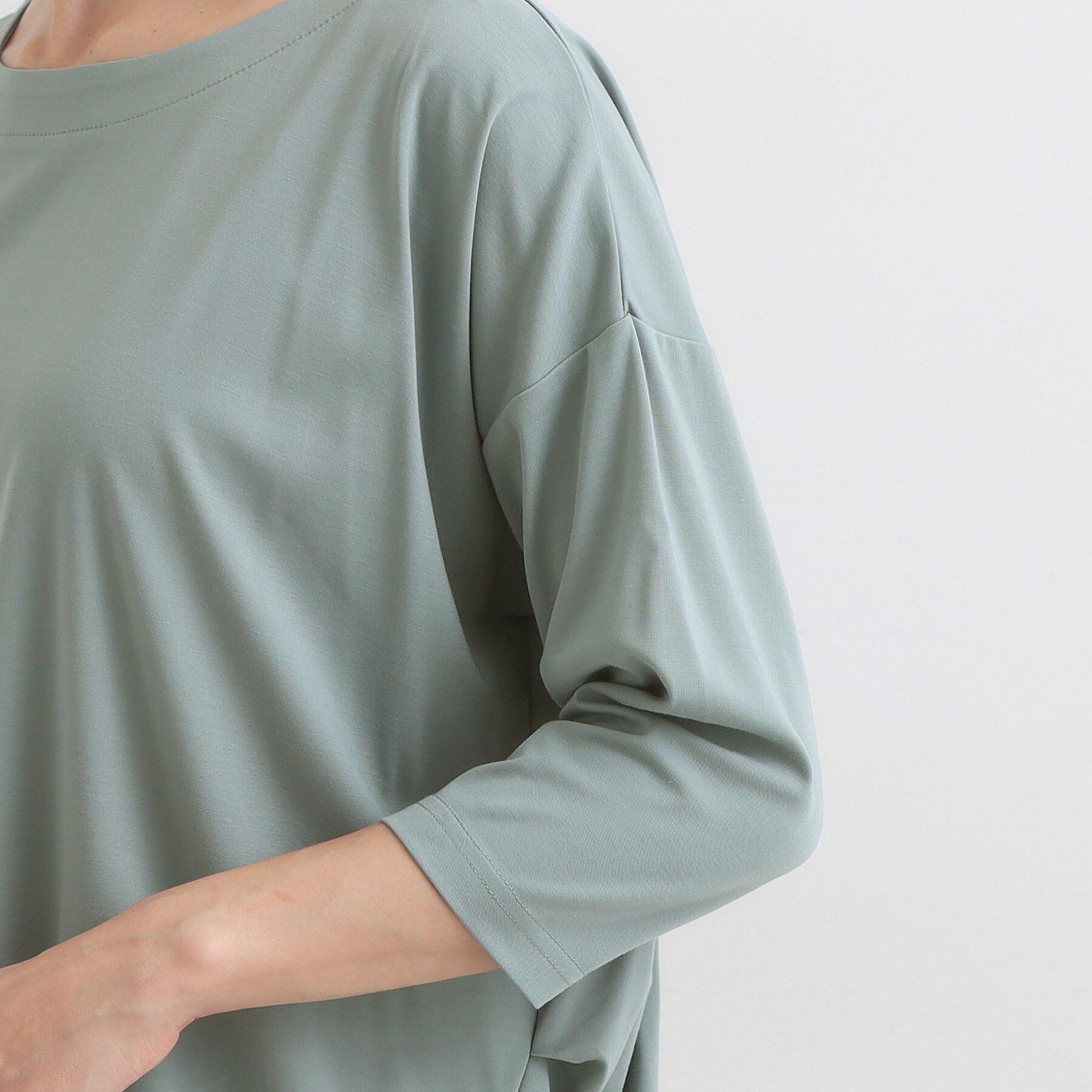 SHOO･LA･RUE「【7分袖】裾タックデザインカットソー」|Tシャツ・カットソー|