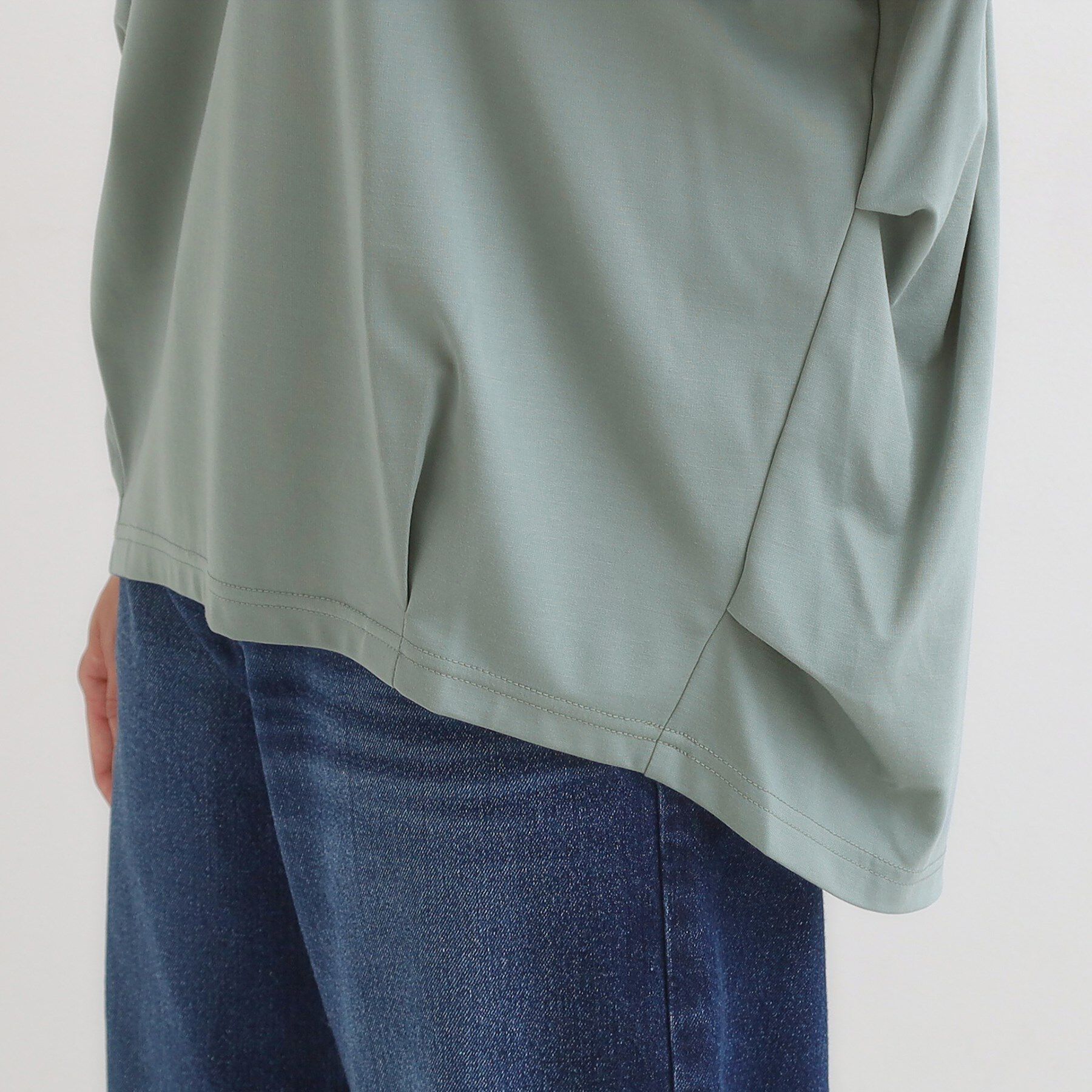 SHOO･LA･RUE「【7分袖】裾タックデザインカットソー」|Tシャツ・カットソー|