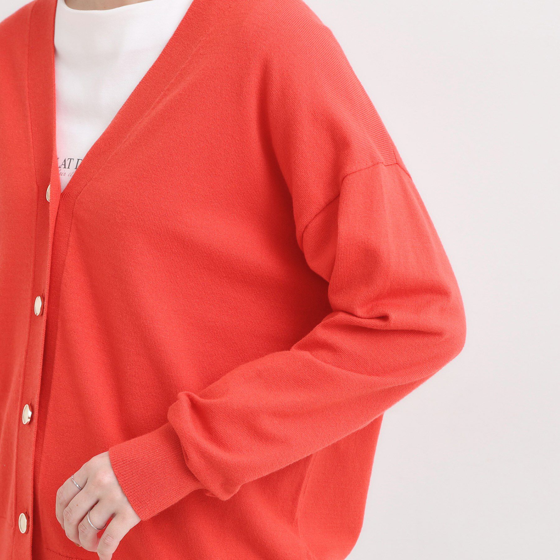 SHOO･LA･RUE「【洗える】もちもち ミドル丈ニットカーディガン」|カーディガン|