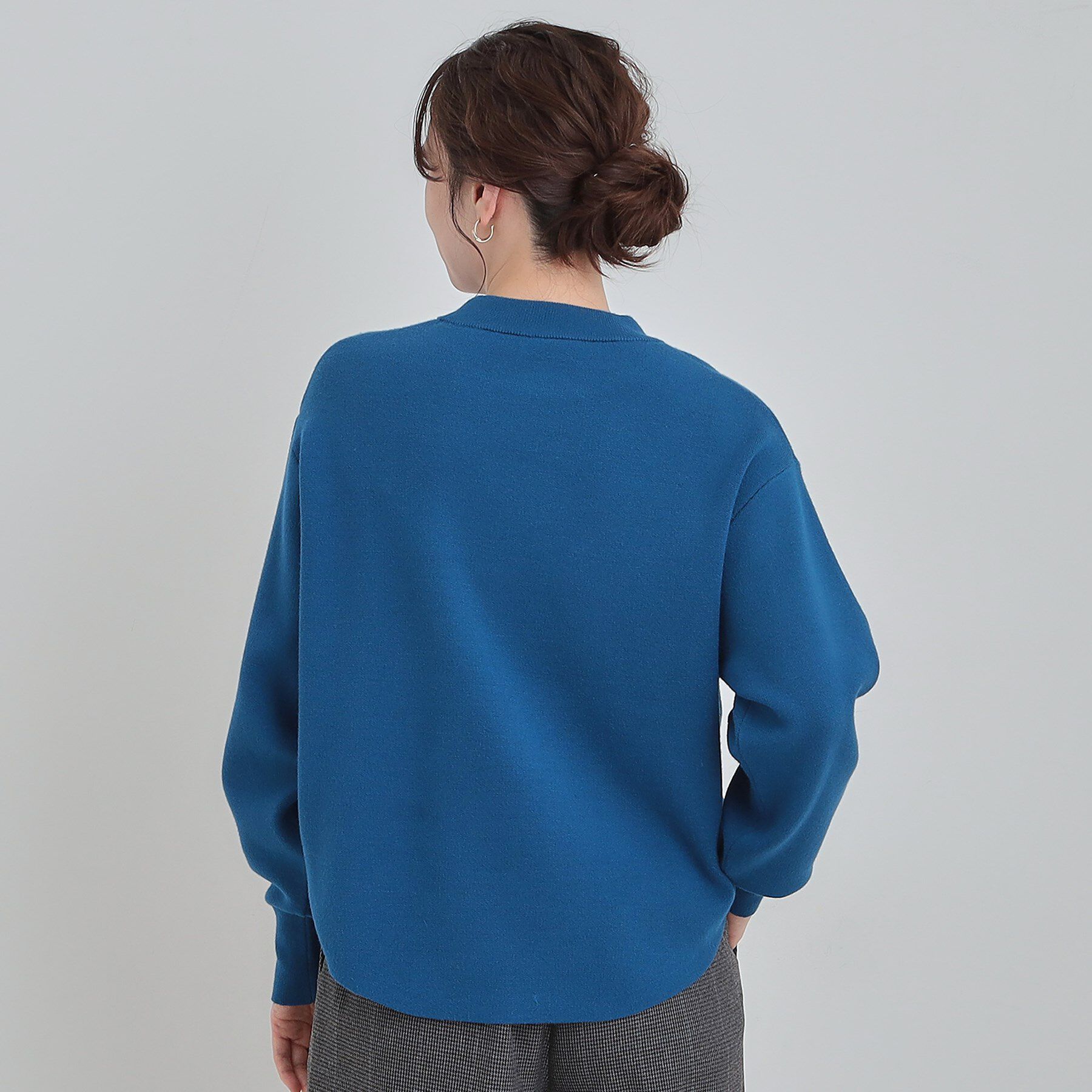 SHOO･LA･RUE「【セットアップ可/S-LL】インせず着られる 洗えるもちもち裾ラウンドニット」|ニット・セーター|