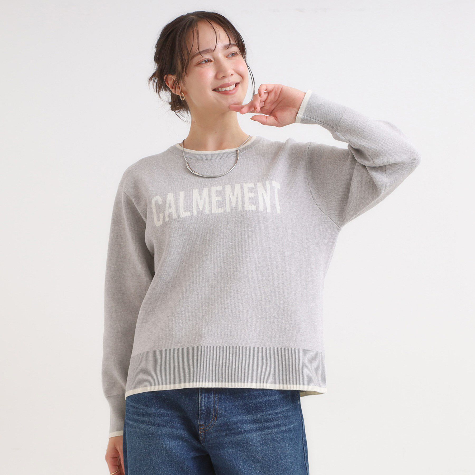 SHOO･LA･RUE「【洗濯機可/毛玉レス】大人世代も取り入れやすい スウェットライク アソートニット」|ニット・セーター|