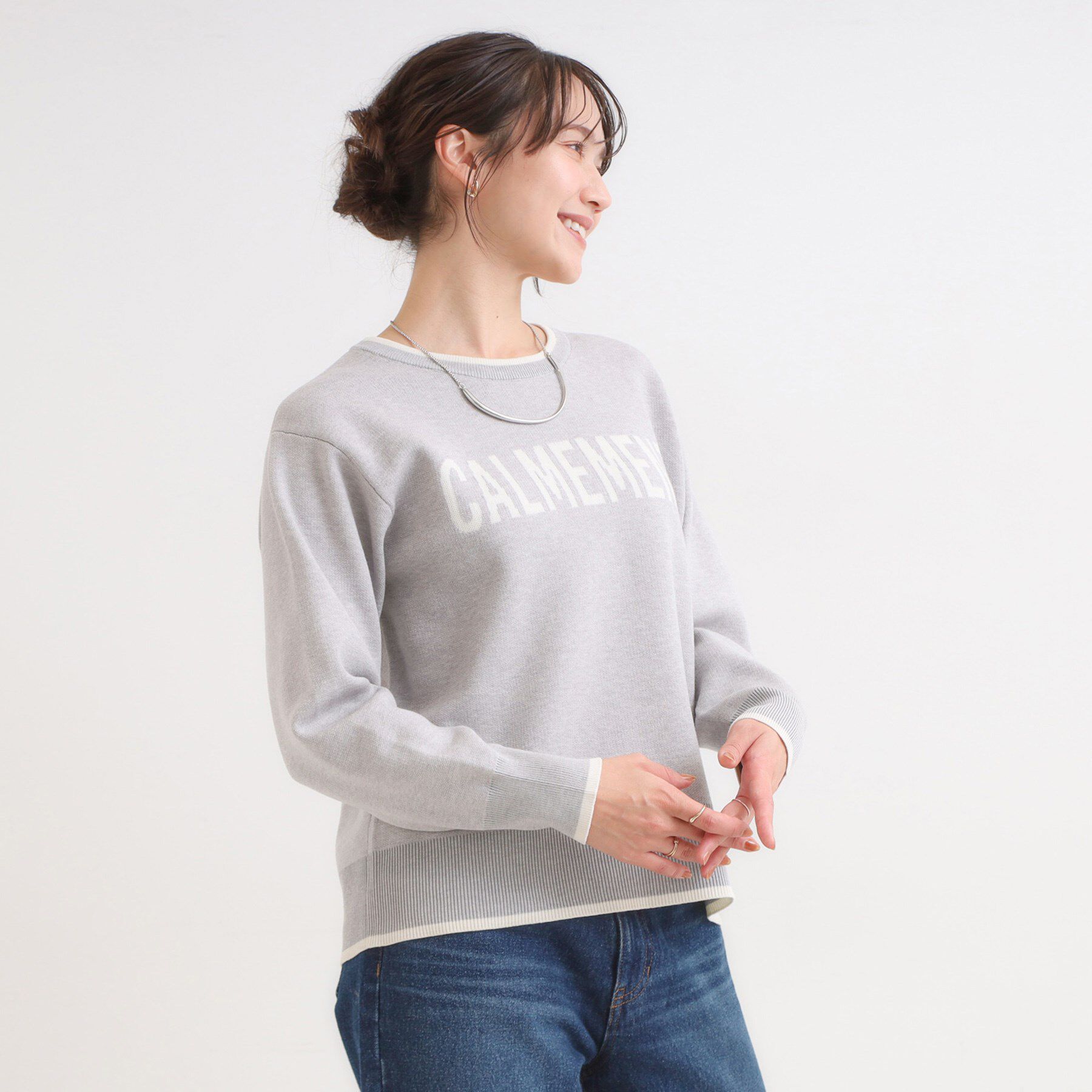 SHOO･LA･RUE「【洗濯機可/毛玉レス】大人世代も取り入れやすい スウェットライク アソートニット」|ニット・セーター|