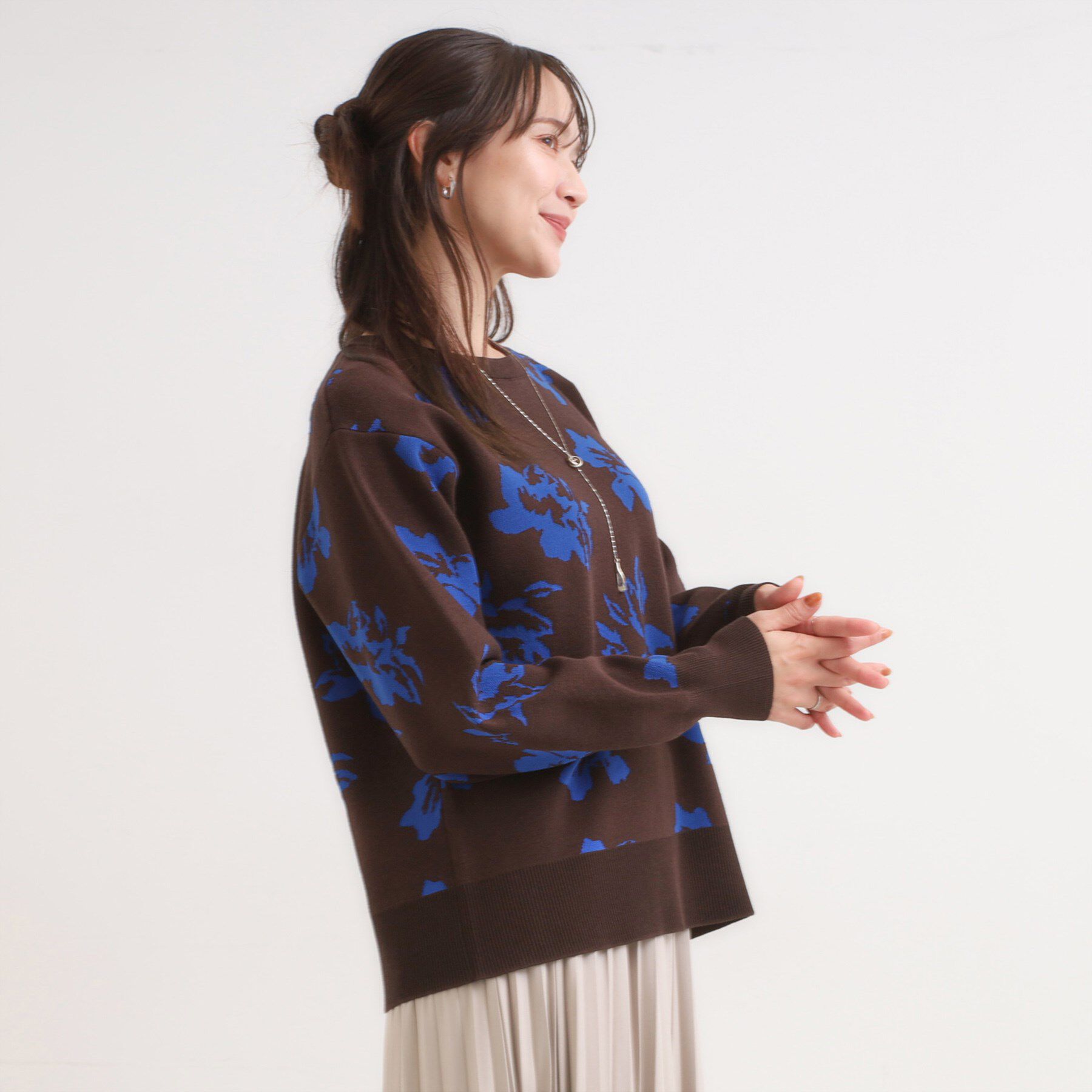 SHOO･LA･RUE「【洗濯機可/毛玉レス】大人世代も取り入れやすい スウェットライク アソートニット」|ニット・セーター|