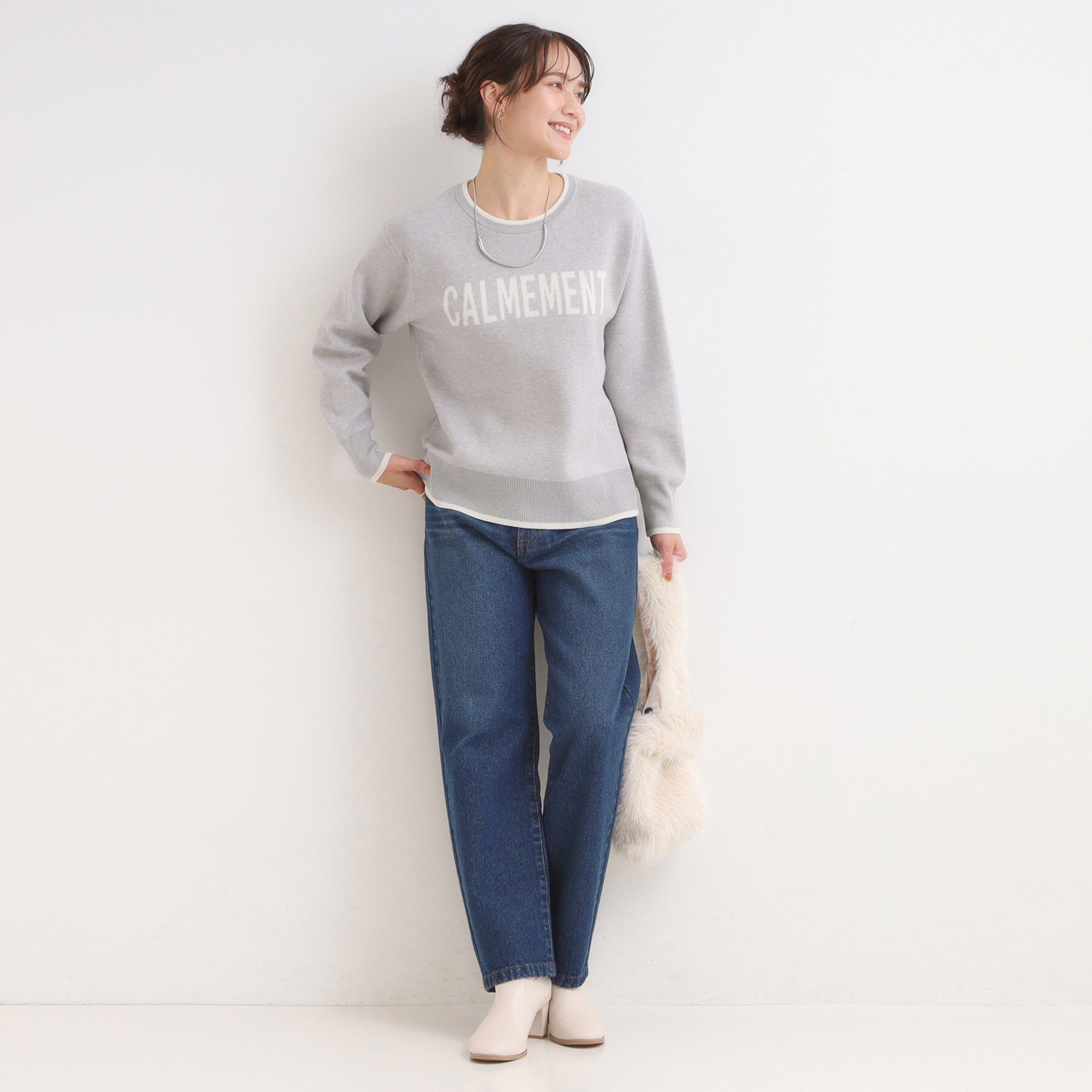 SHOO･LA･RUE「【洗濯機可/毛玉レス】大人世代も取り入れやすい スウェットライク アソートニット」|ニット・セーター|