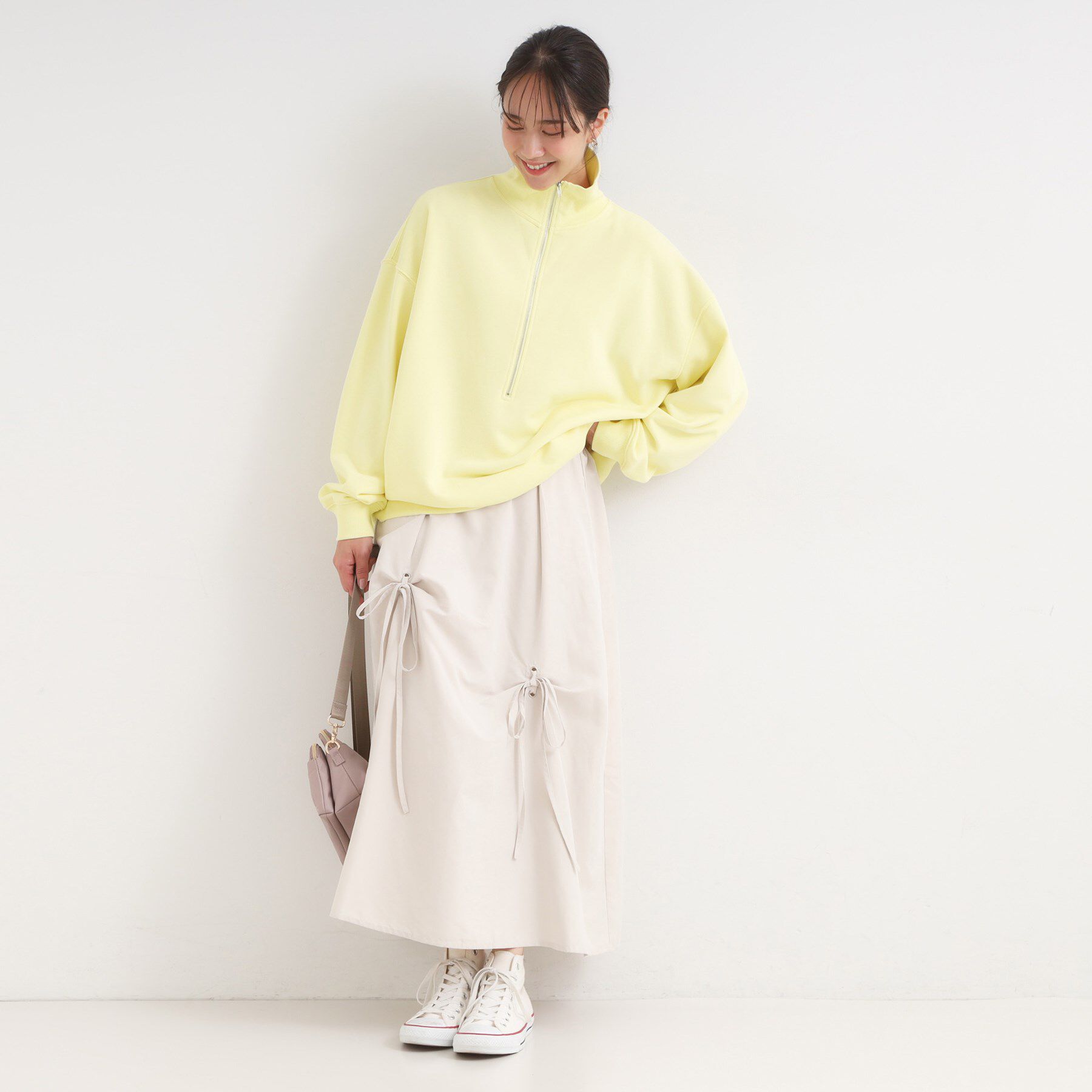 SHOO･LA･RUE「8色の選べる楽しさ ハーフジップ オーバーサイズスウェット」|パーカー|