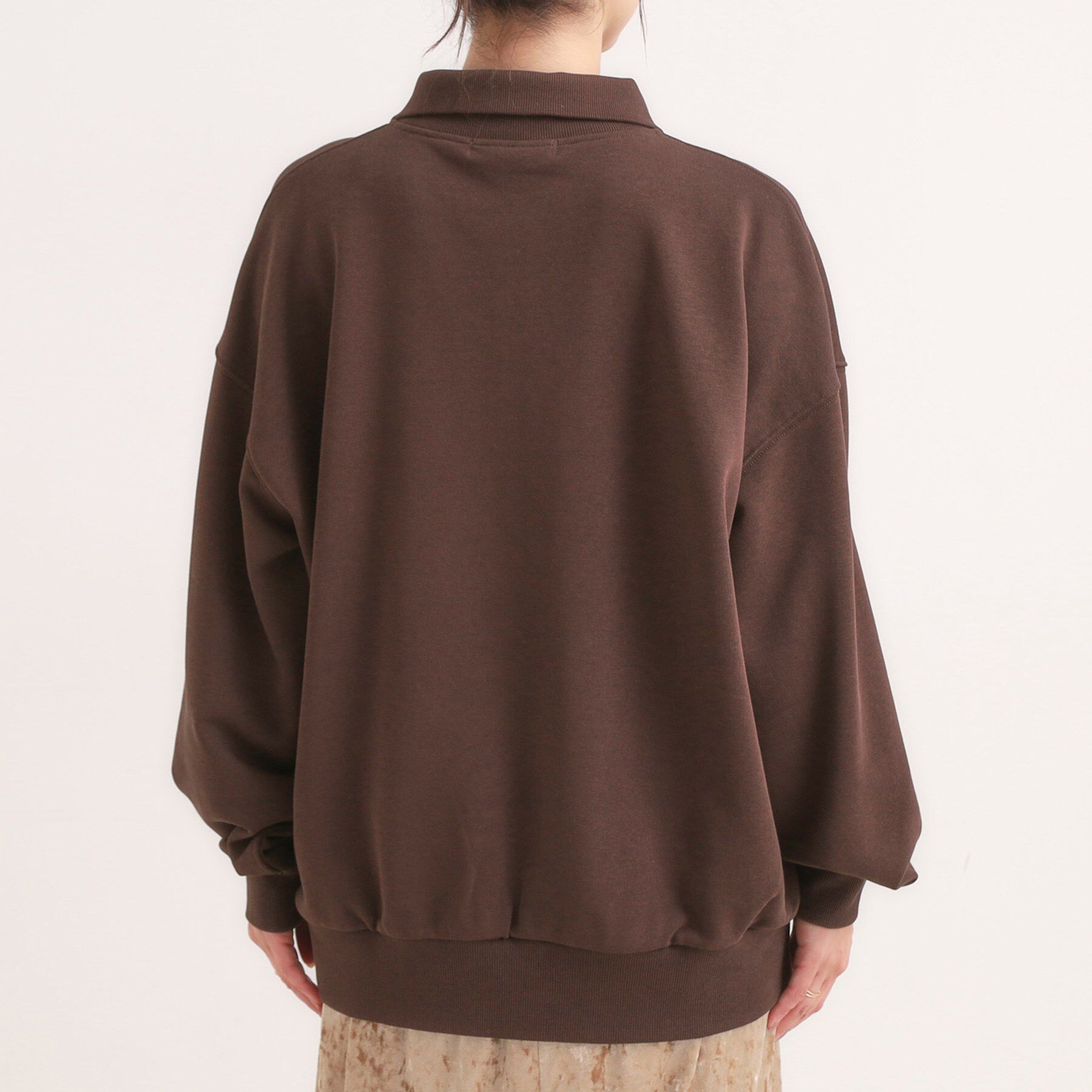 SHOO･LA･RUE「8色の選べる楽しさ ハーフジップ オーバーサイズスウェット」|パーカー|