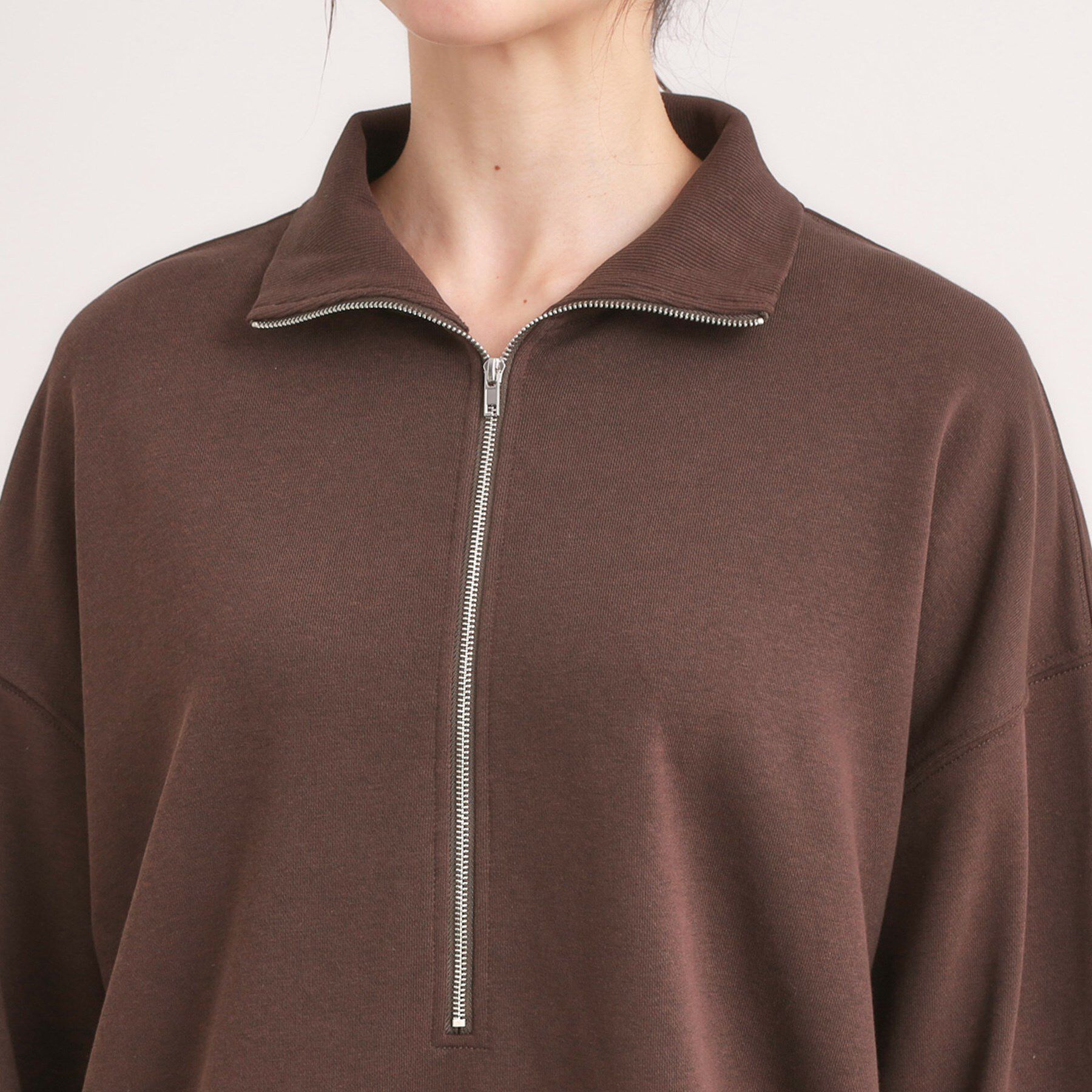 SHOO･LA･RUE「8色の選べる楽しさ ハーフジップ オーバーサイズスウェット」|パーカー|