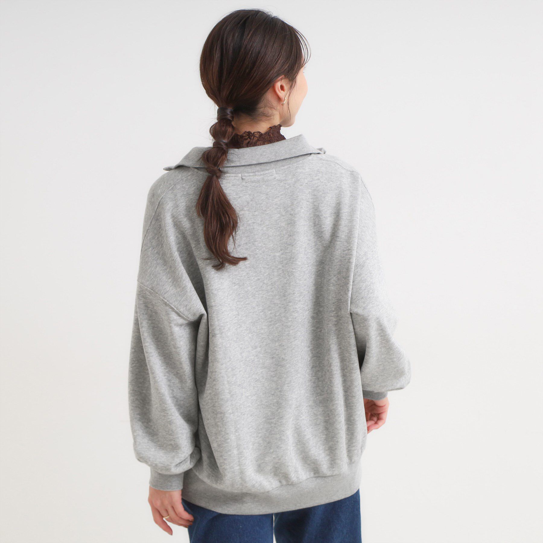 SHOO･LA･RUE「8色の選べる楽しさ ハーフジップ オーバーサイズスウェット」|パーカー|