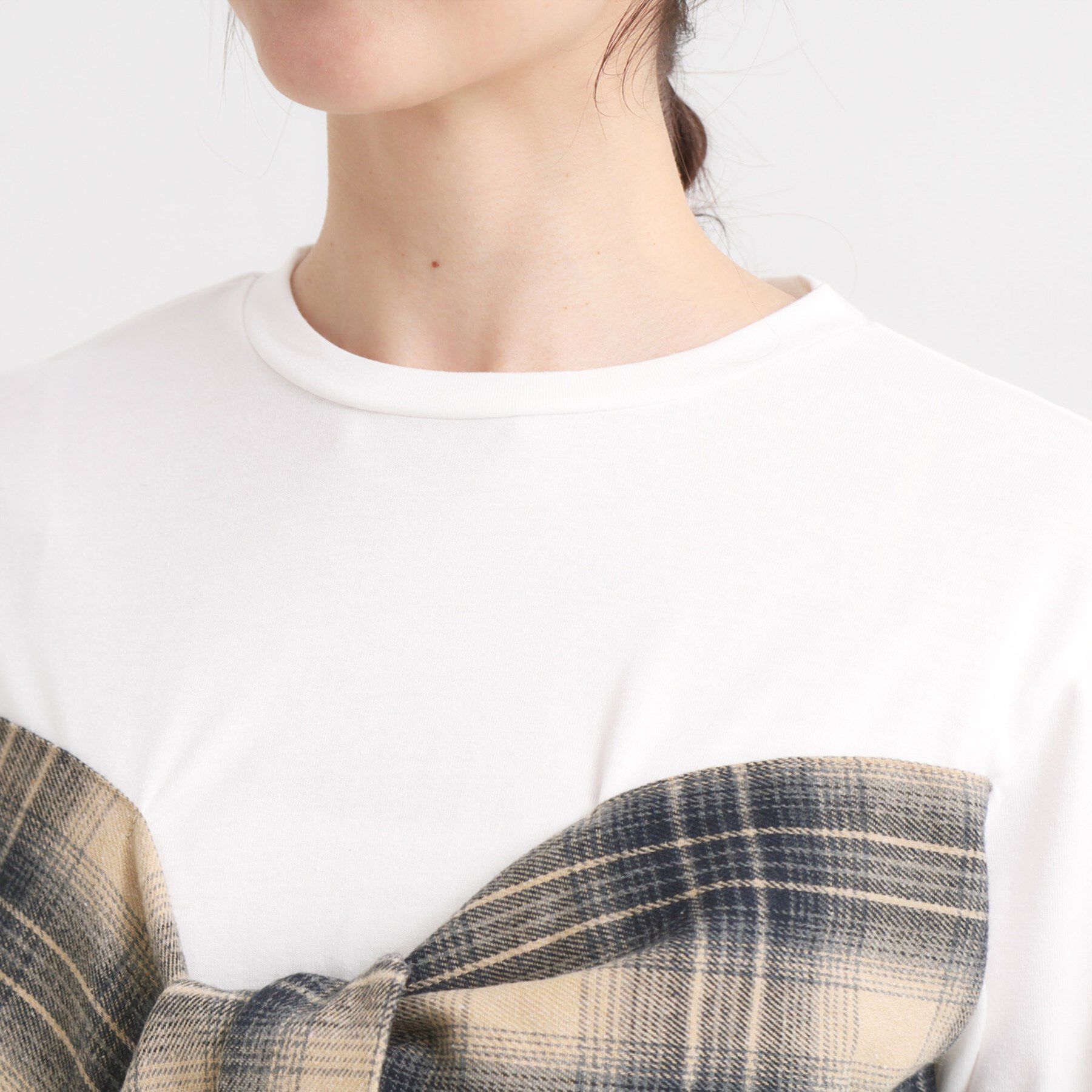 SHOO･LA･RUE「シャツレイヤード風で1枚でサマ見え ロンT」|Tシャツ・カットソー|