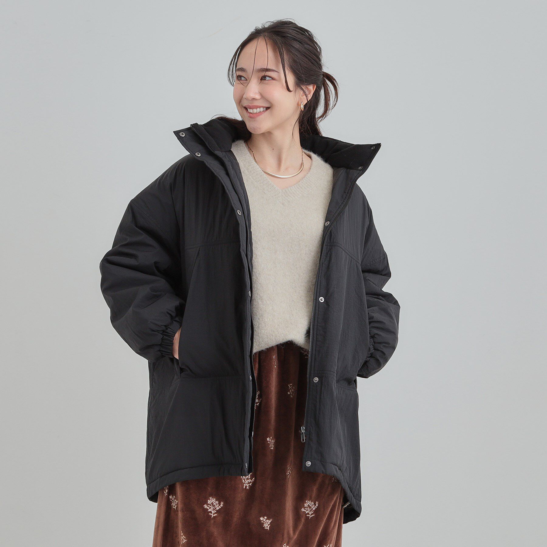 SHOO･LA･RUE「【あったか/撥水/フード取り外し可能】中綿モンスターコート」|ダウン|