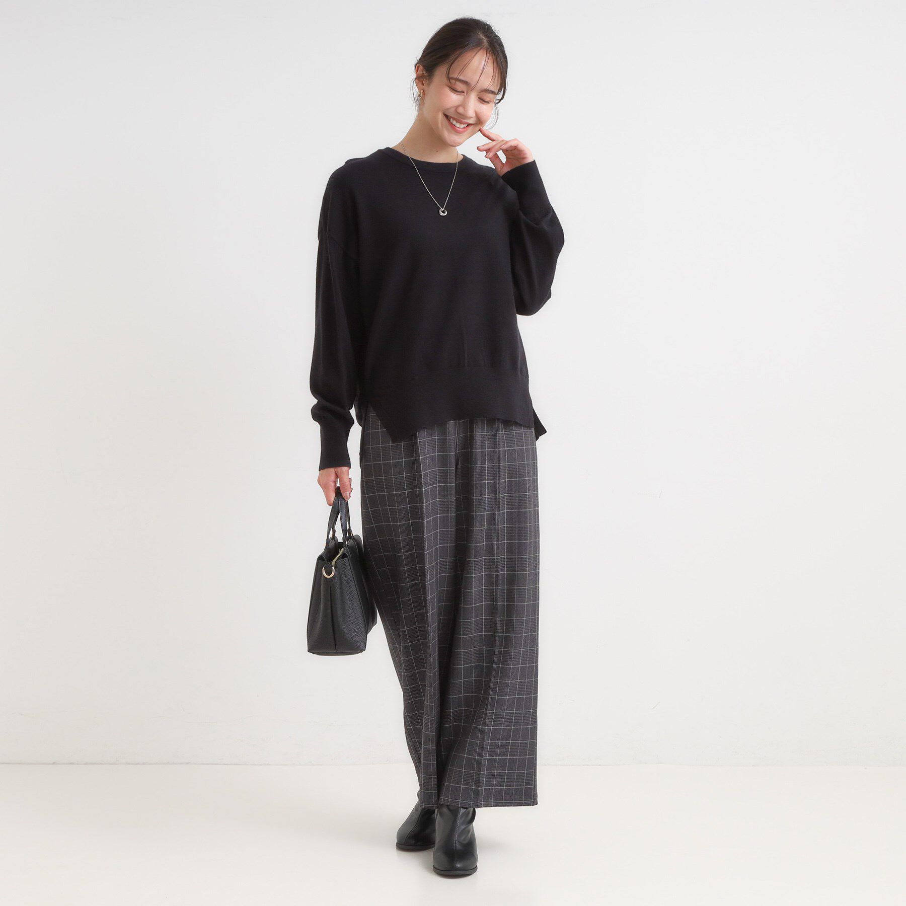 SHOO･LA･RUE「【洗える/S-LL】きれいめにもカジュアルにも もちもちコクーンニット」|ニット・セーター|