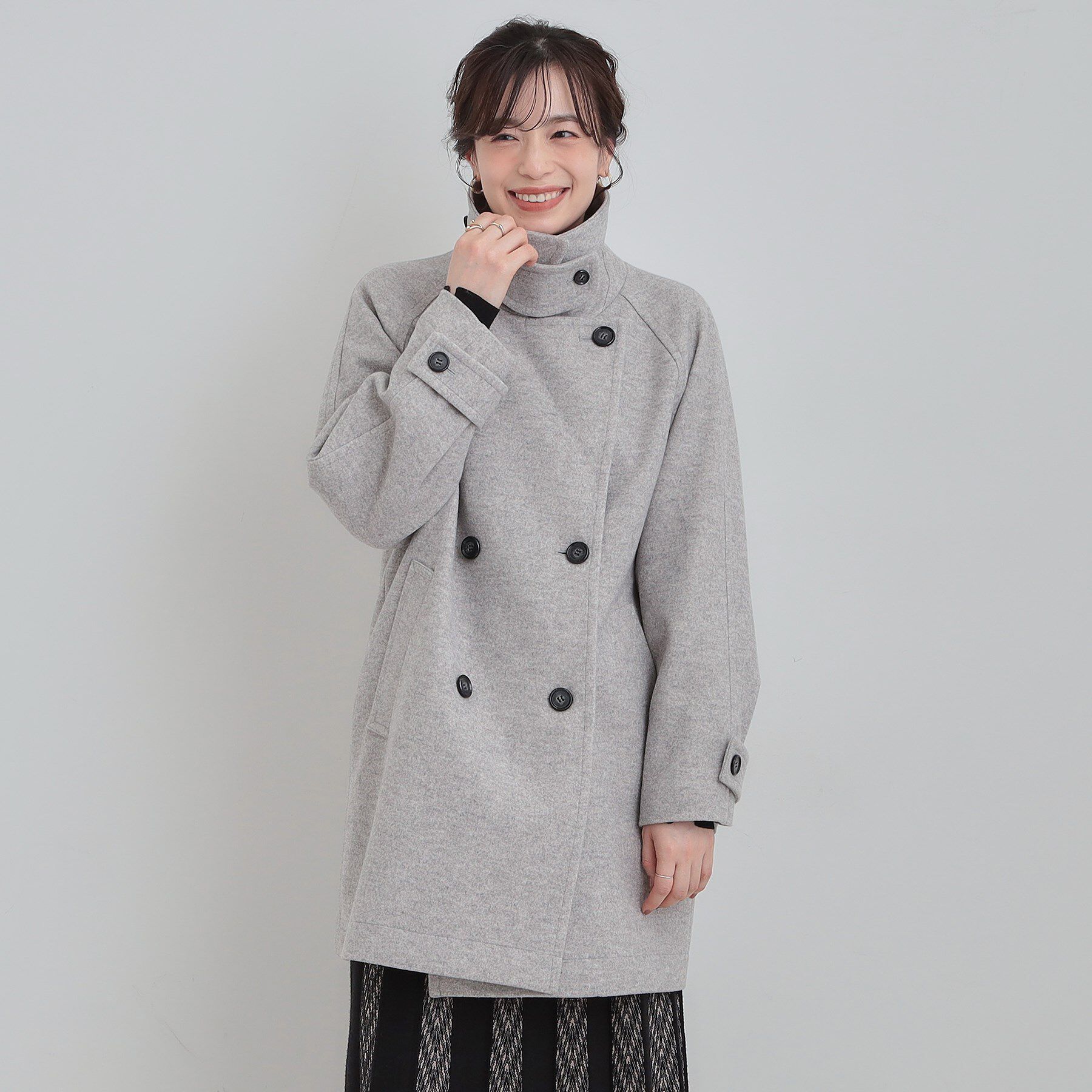 SHOO･LA･RUE「【2WAY】こなれきれい ウール調コクーンコート」|チェスターコート|