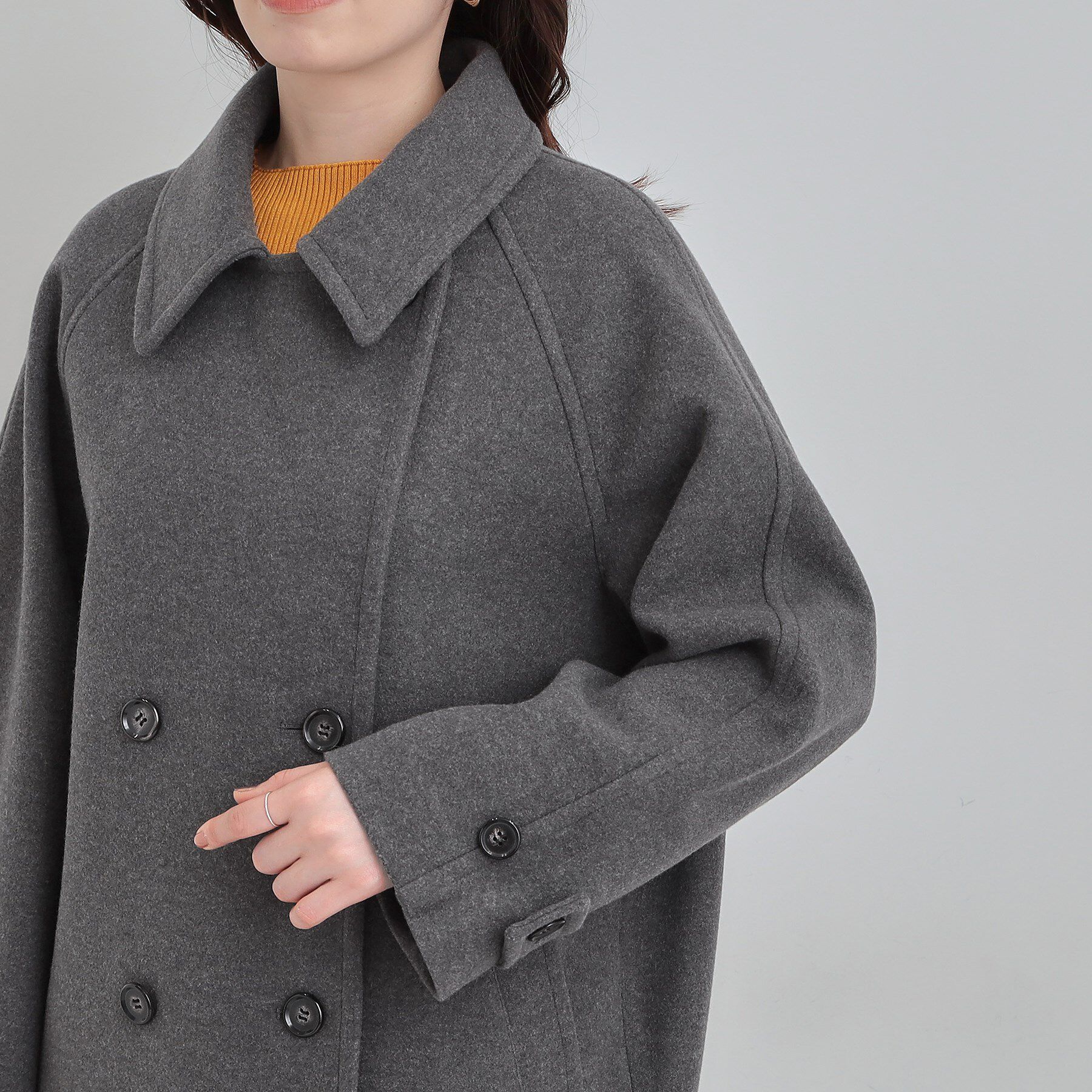 SHOO･LA･RUE「【2WAY】こなれきれい ウール調コクーンコート」|チェスターコート|