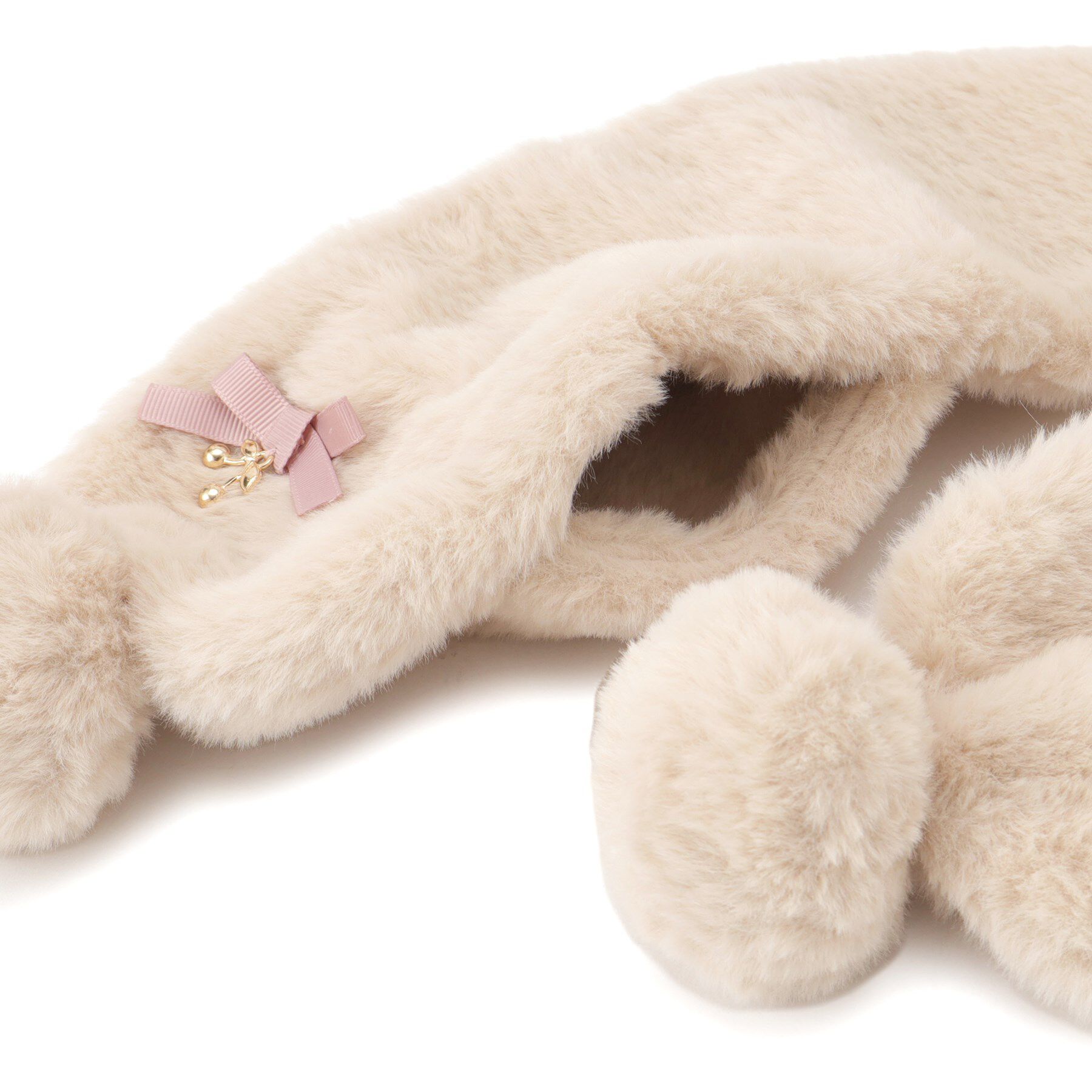 SHOO･LA･RUE「フェイクファーポンポンマフラー」|マフラー|