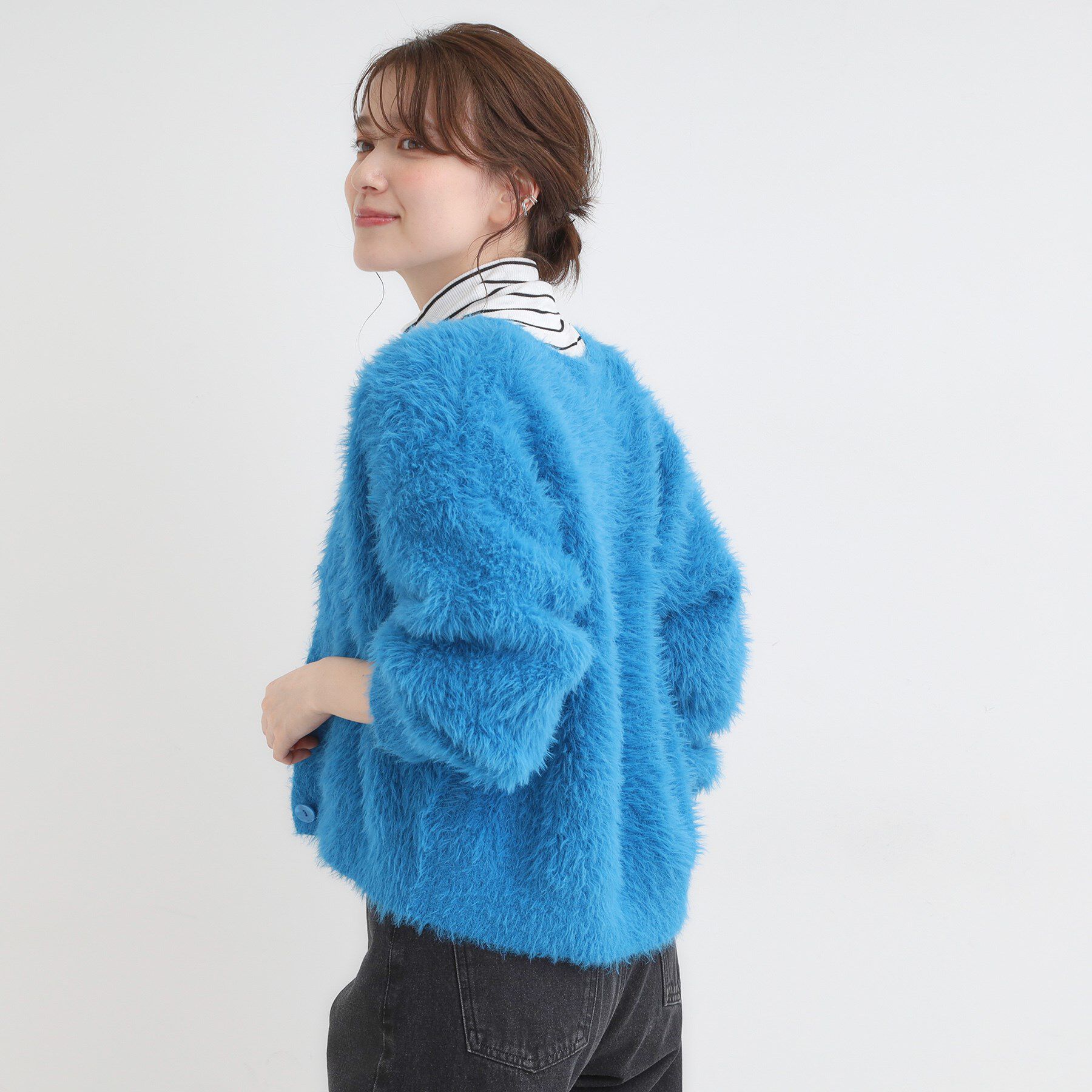 SHOO･LA･RUE「フェザーVネックカーディガン」|カーディガン|