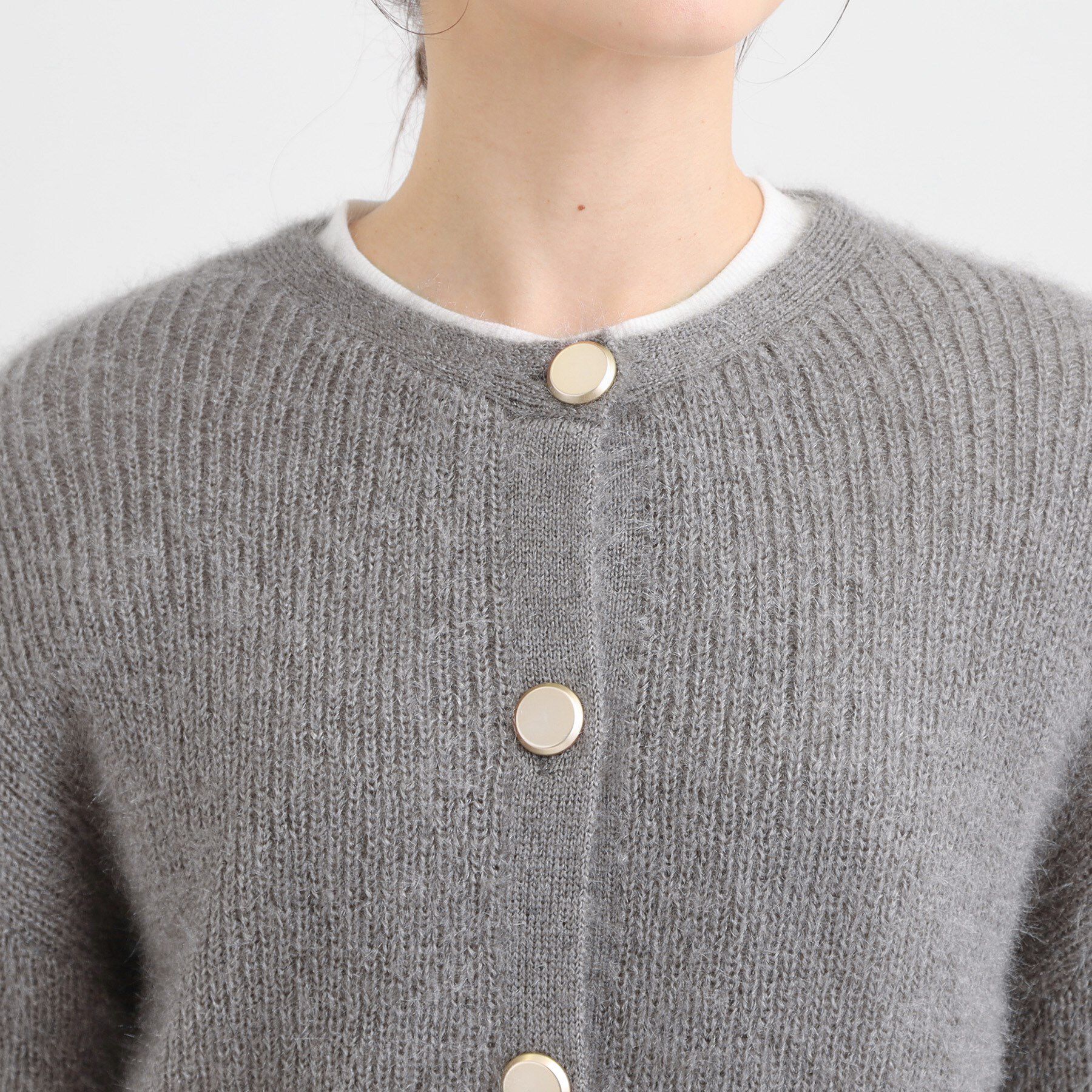 SHOO･LA･RUE「【S-LL】ふわふわシャギー 大人レディなカーディガン」|カーディガン|