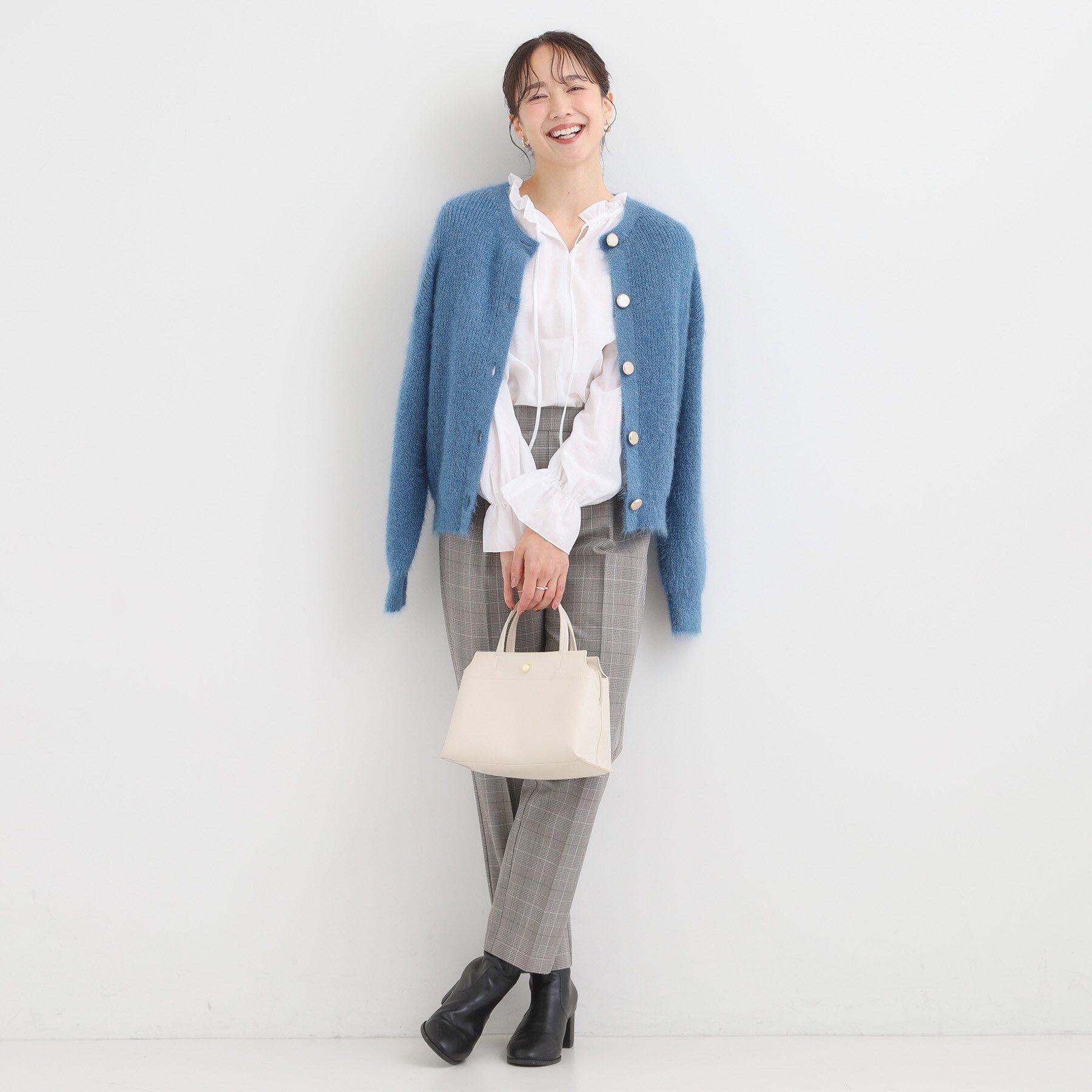 SHOO･LA･RUE「【S-LL】ふわふわシャギー 大人レディなカーディガン」|カーディガン|