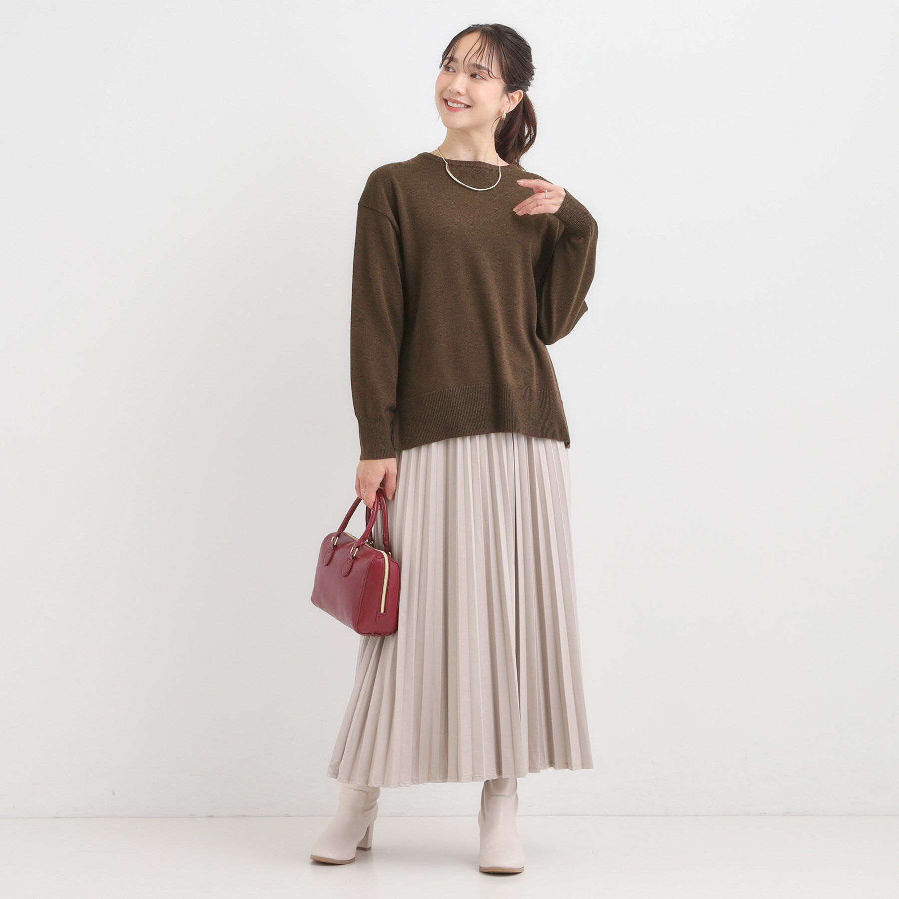 SHOO･LA･RUE「【洗濯機可/毛玉レス】アウトスタイルもきれいに決まる サイドスリットニット【CIRCRIC】」|ニット・セーター|