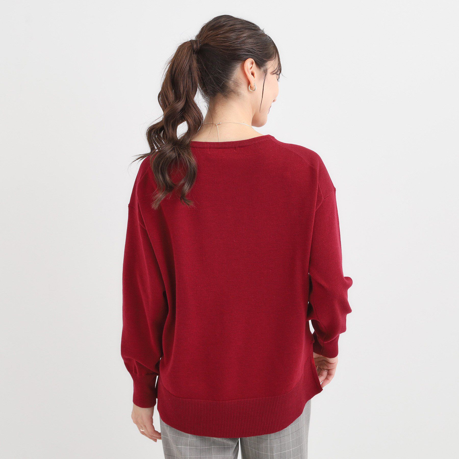 SHOO･LA･RUE「【洗濯機可/毛玉レス】アウトスタイルもきれいに決まる サイドスリットニット【CIRCRIC】」|ニット・セーター|