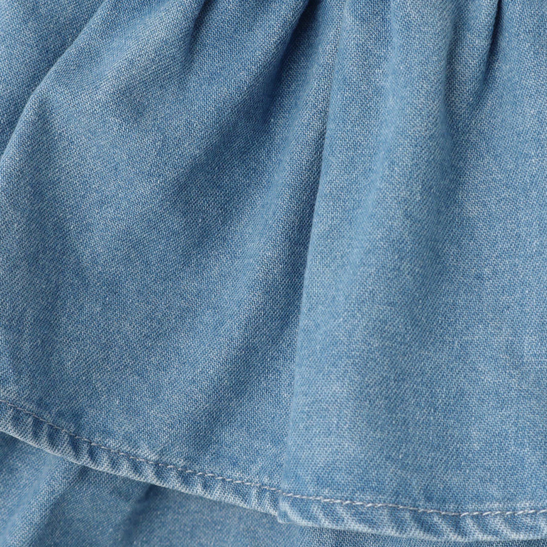 SHOO･LA･RUE「【100-150cm】デニムティアードスカパン」|スカート|