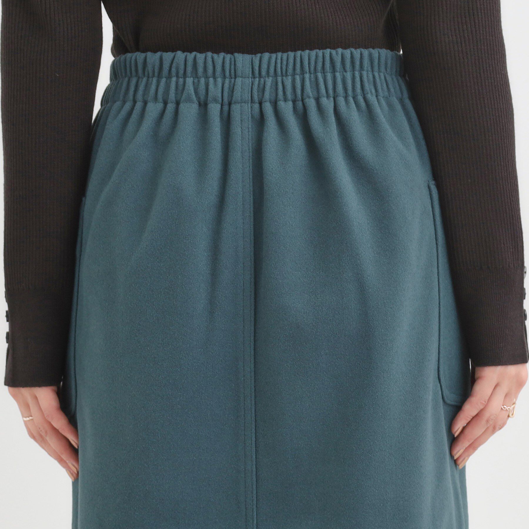 SHOO･LA･RUE「【S-LL】あったかすっきり 圧縮ニットナロースカート」|スカート|