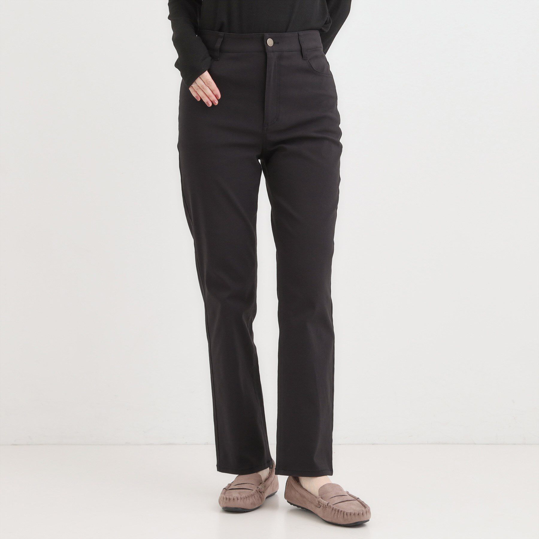 SHOO･LA･RUE「【S-LL】優しくフィット ハイパーストレートパンツ」|その他|