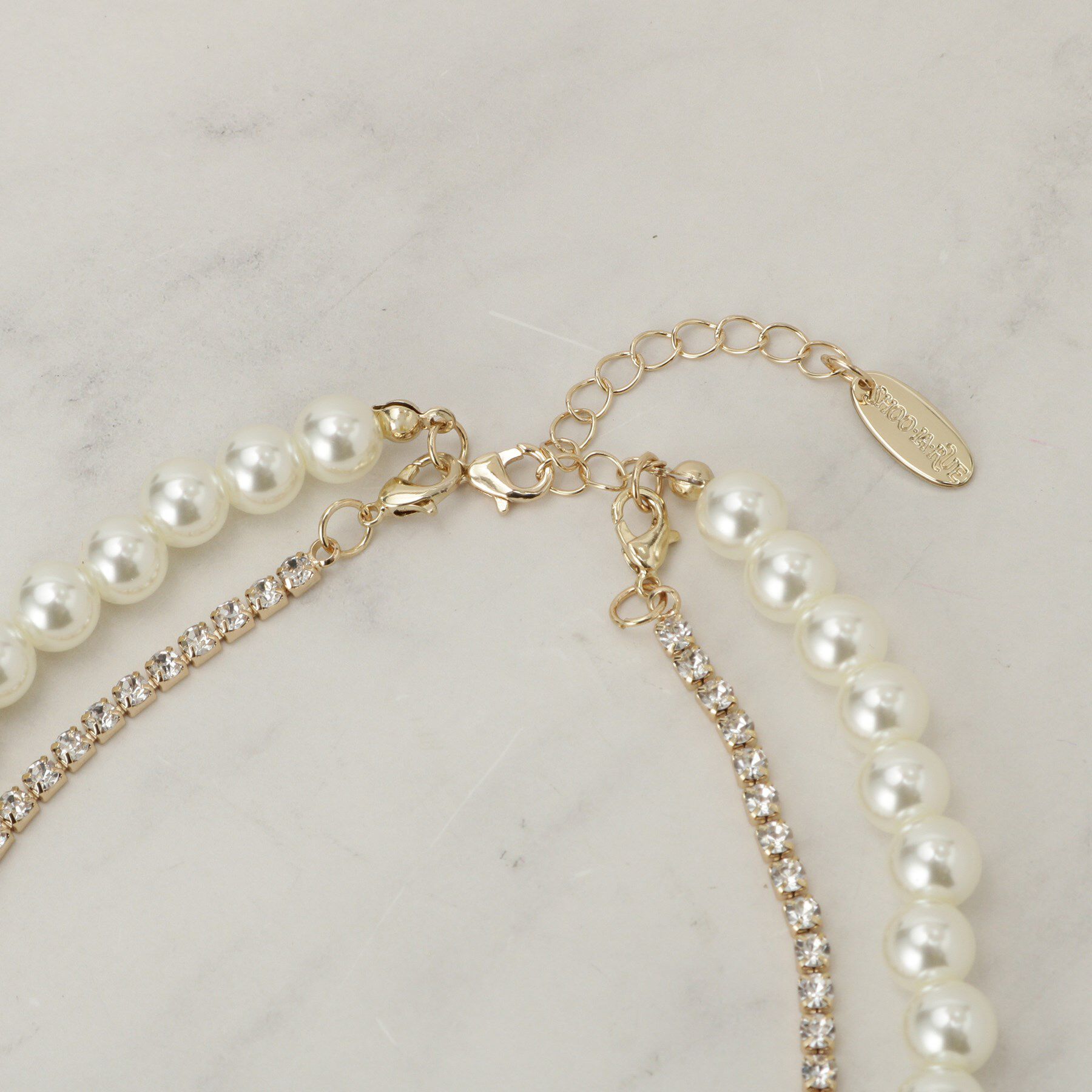 SHOO･LA･RUE「【セレモニー】2連ダイヤレーンロングネックレス」|ネックレス|